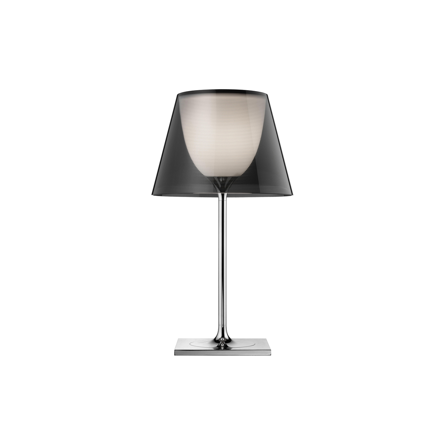 Flos Grau - Tischleuchte K Tribe - Plastikmaterial, Verchromtes Metall - Designer Philippe Starck