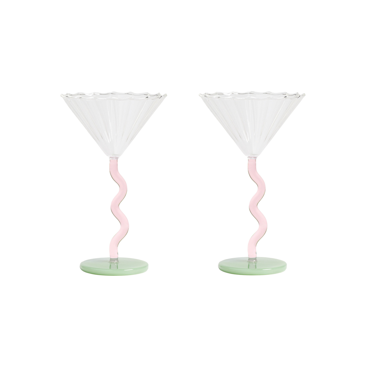 Klevering & - Set Of 2 - 15 Cl Marin - Multicoloured - Glass