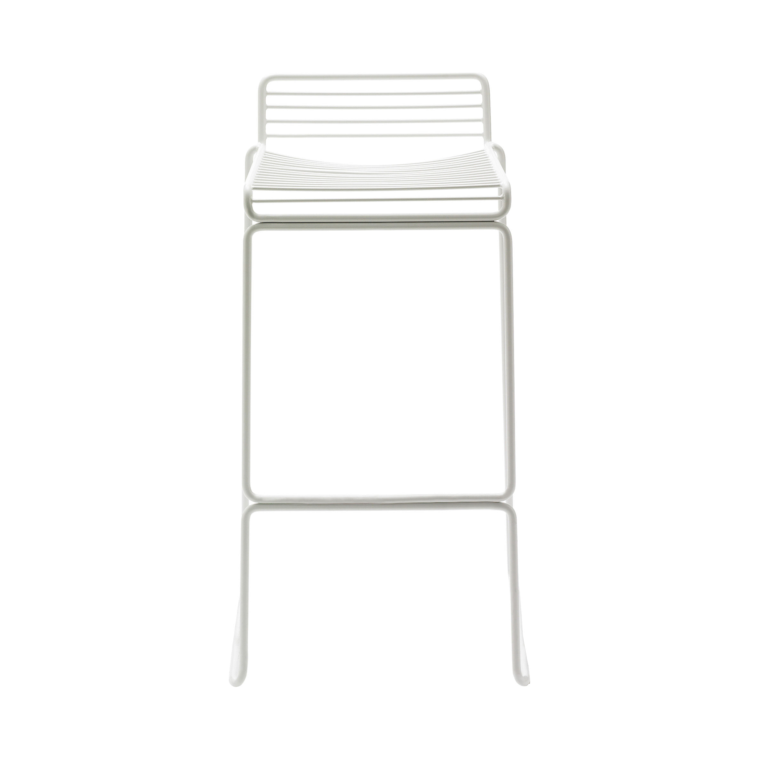 Hay White - Stackable Bar Stool Hee - Lacquered Steel - Designer Hee Welling