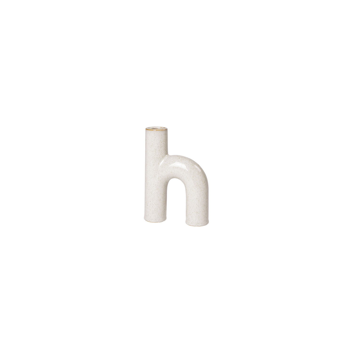 Broste Copenhagen White - Vase Hector - Enamelled Sandstone