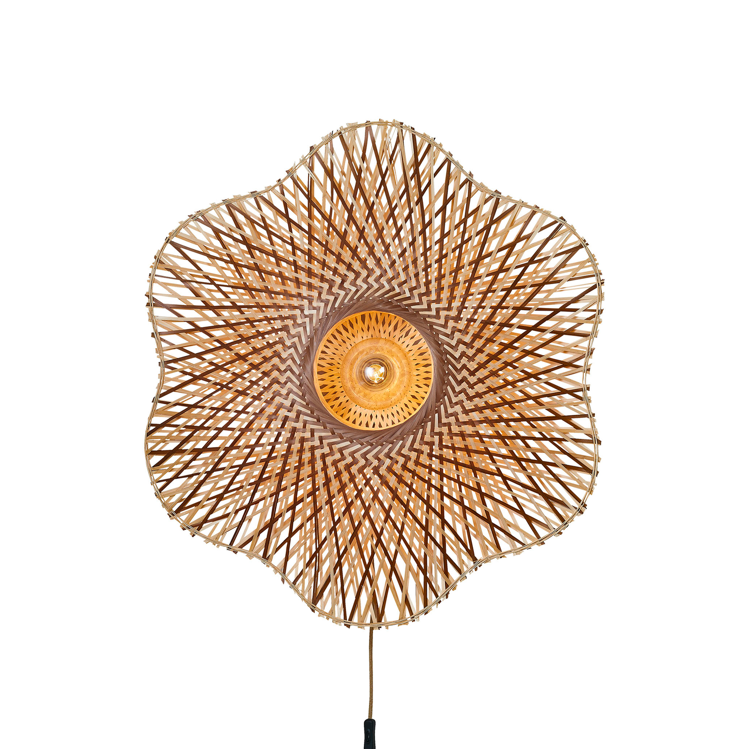 Good&Mojo Good & Mojo - Wandleuchte Mit Stromkabel Madura - Beige - Eisen