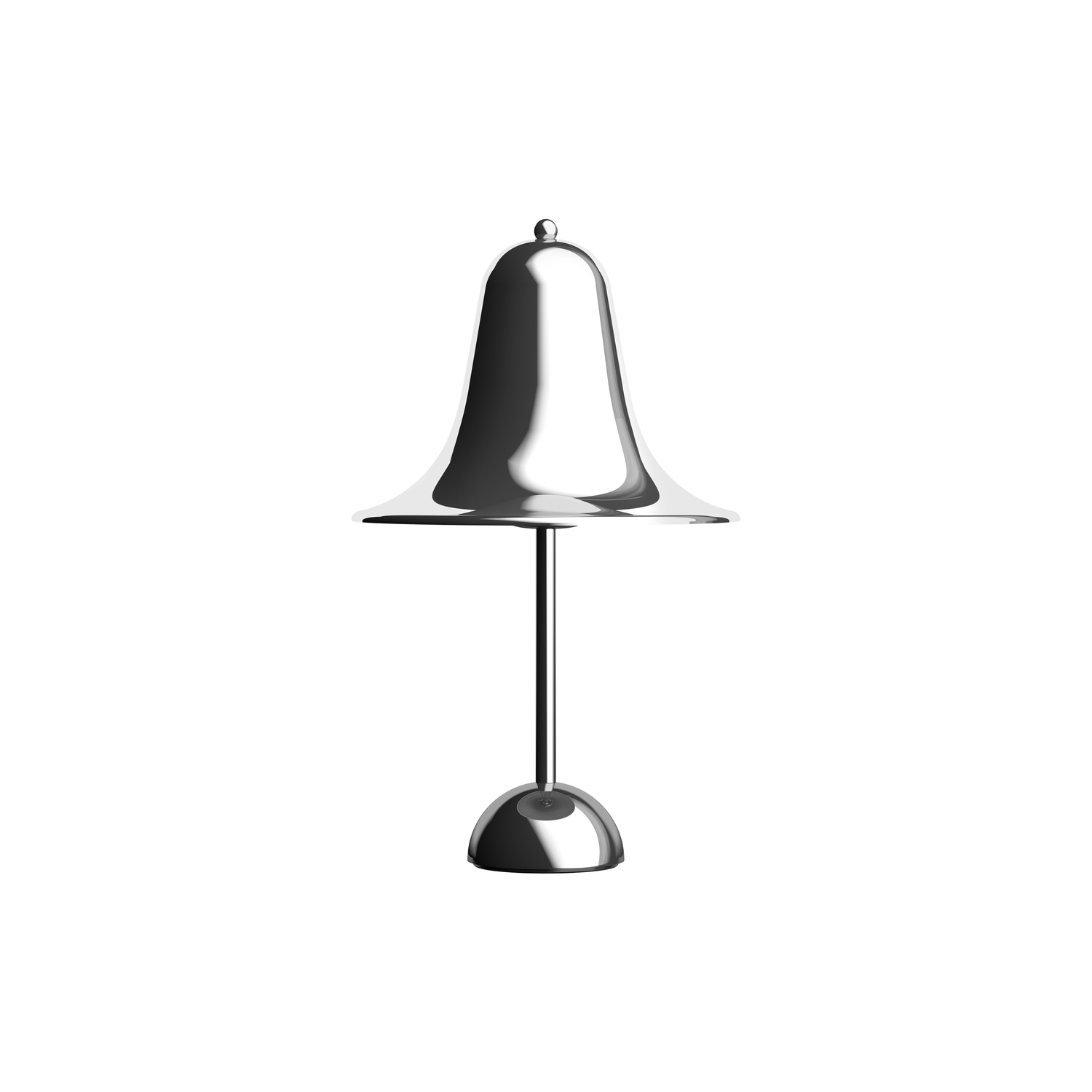 Verpan Silver - Table Lamp Pantop - Chromed Metal - Designer Verner Panton