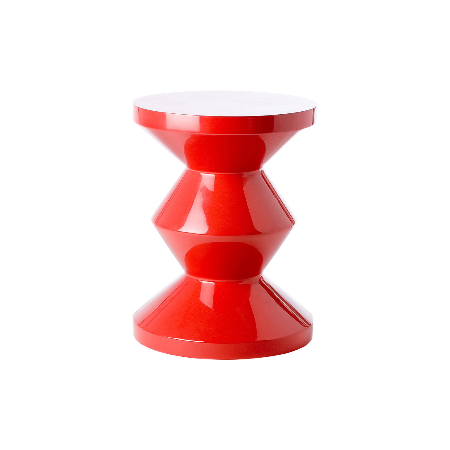 Polspotten Red - Stool Zig Zag - Lacque Polyester - Designer Pols Potten Studio