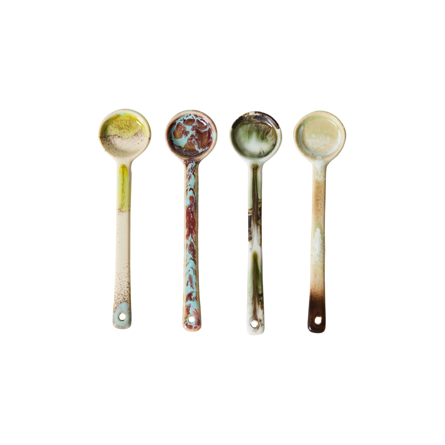 HK LIVING - Cuillère 70s ceramics - Multicolore - Grès émaillé