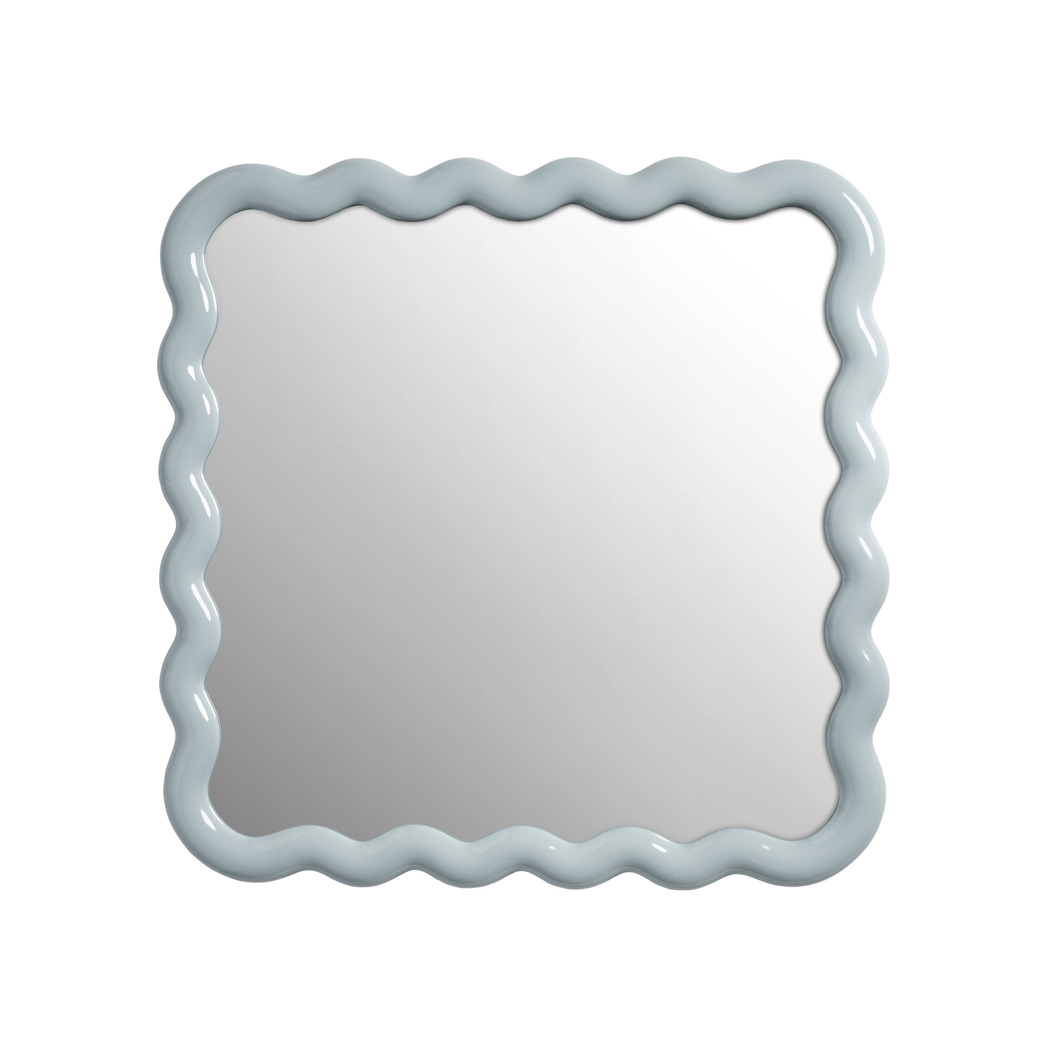Klevering Blue & - Wall Mirror Zigzag - Polyresin