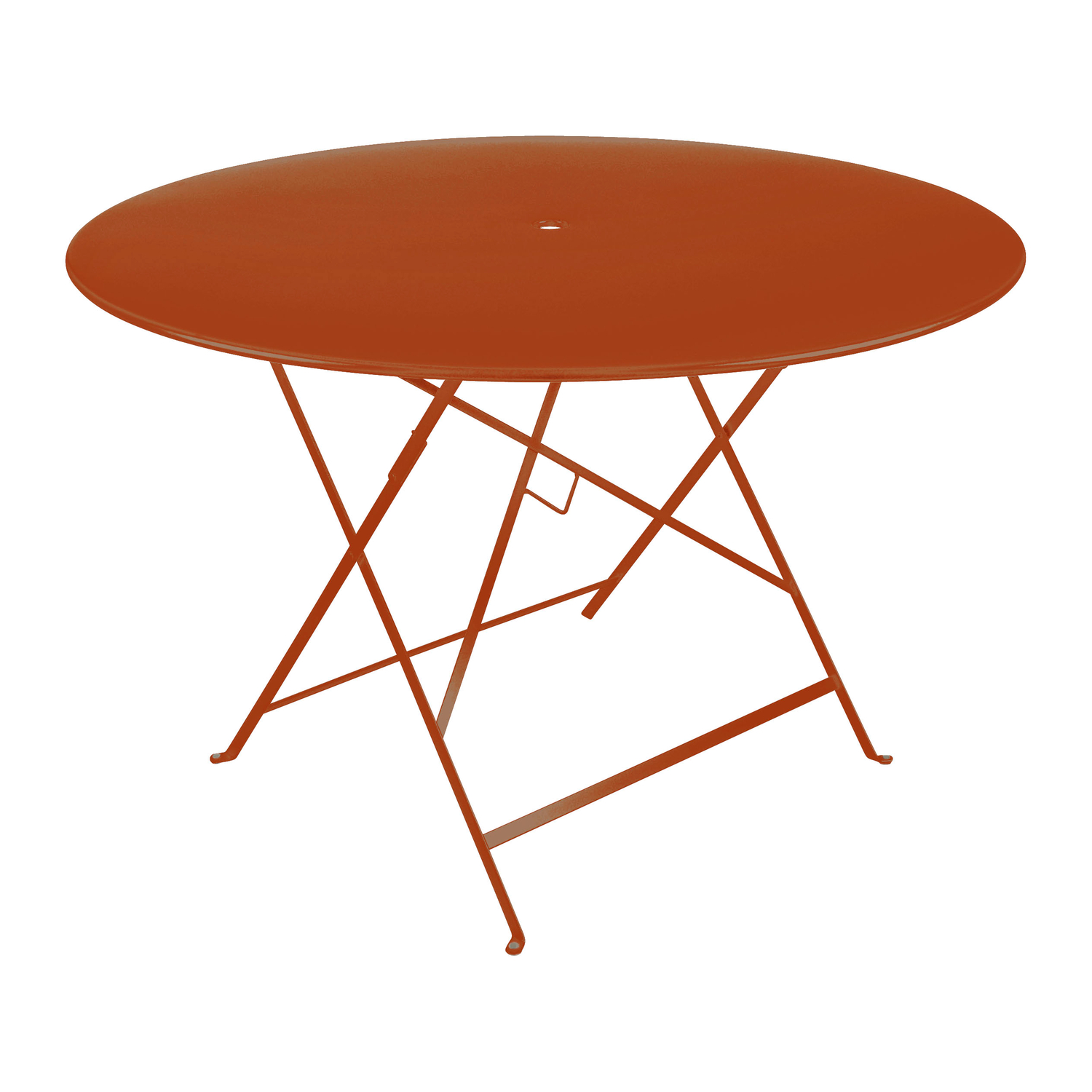 Fermob Orange - Round Table Bistro - Lacquered Steel - Designer Studio