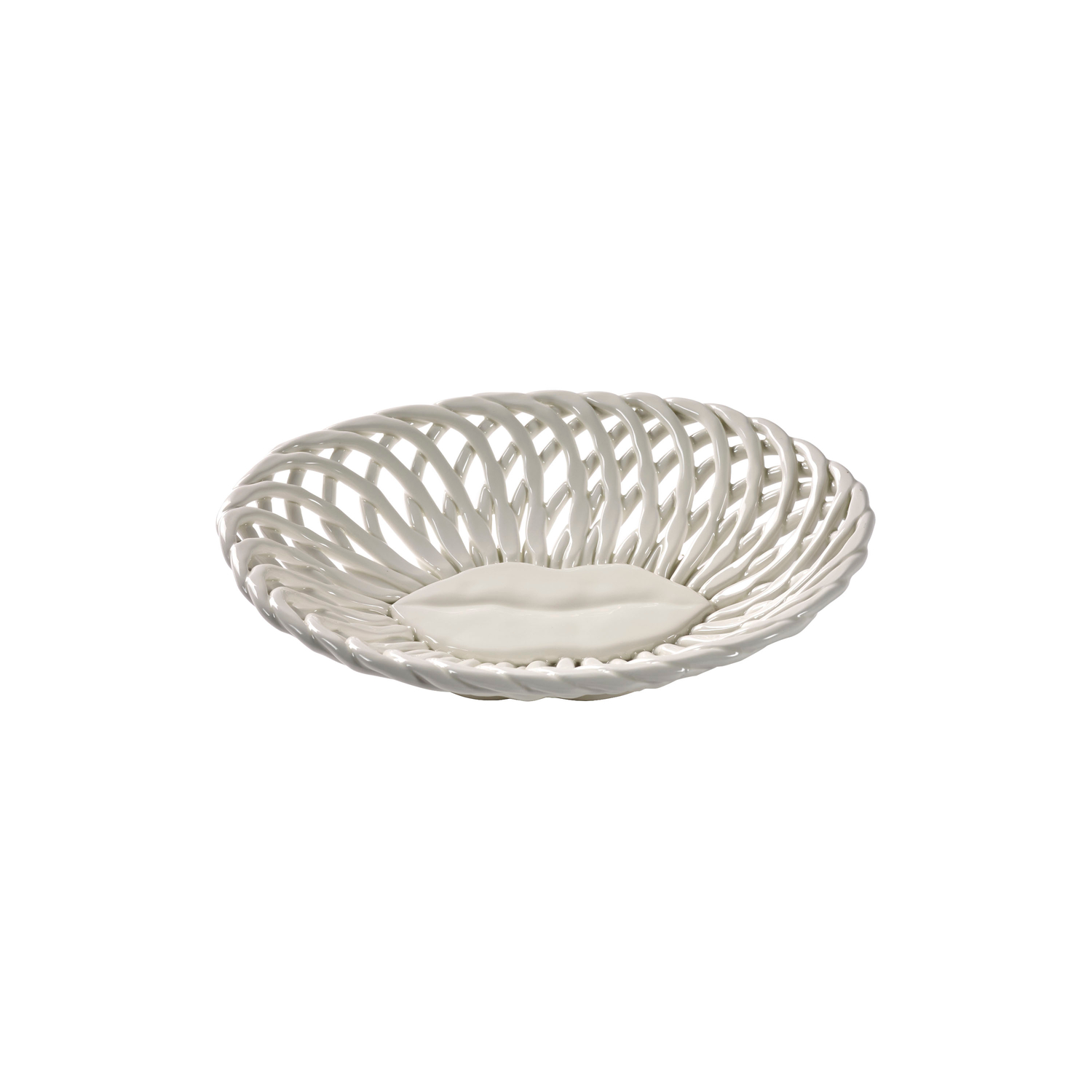 Serax White - Basket Les Objets Moulversants - Enamelled Sandstone - Designer Wouters & Hendrix