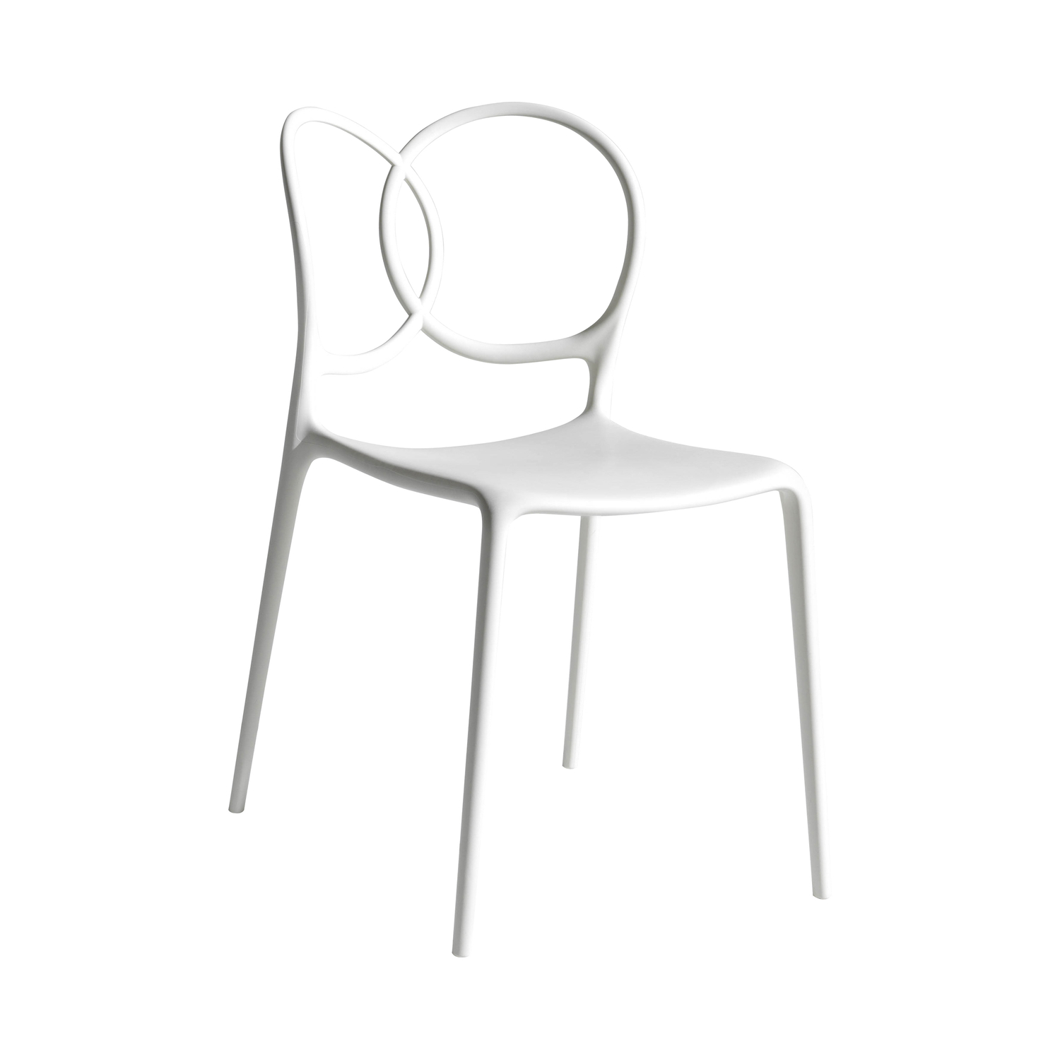 Driade White - Stacking Chair Sissi - Polythene - Designer Ludovica & Roberto Palomba