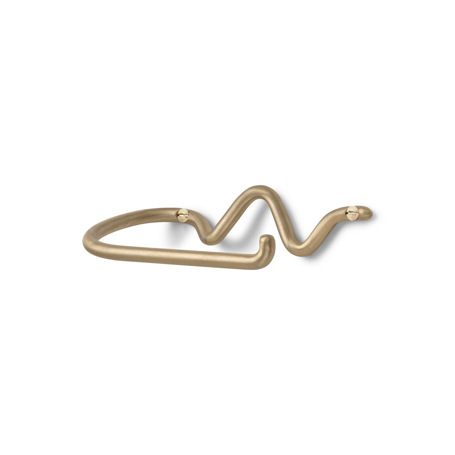 Ferm Living Unisex Metal - Toilet Paper Dispenser Curvature - Solid Brass - Designer Trine Andersen
