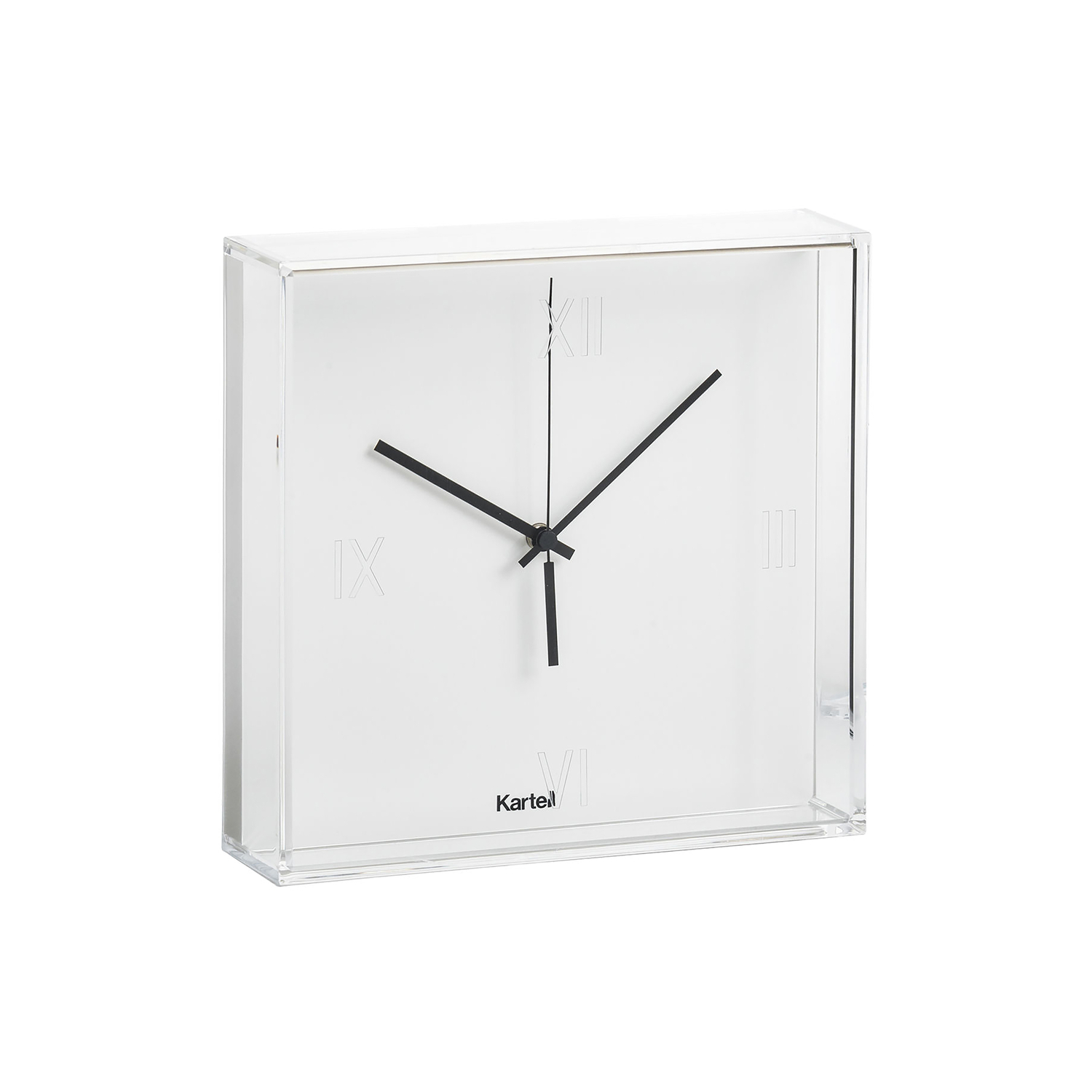 Kartell White - Desk Clock - Abs - Designer Philippe Starck With Eugeni Quitllet