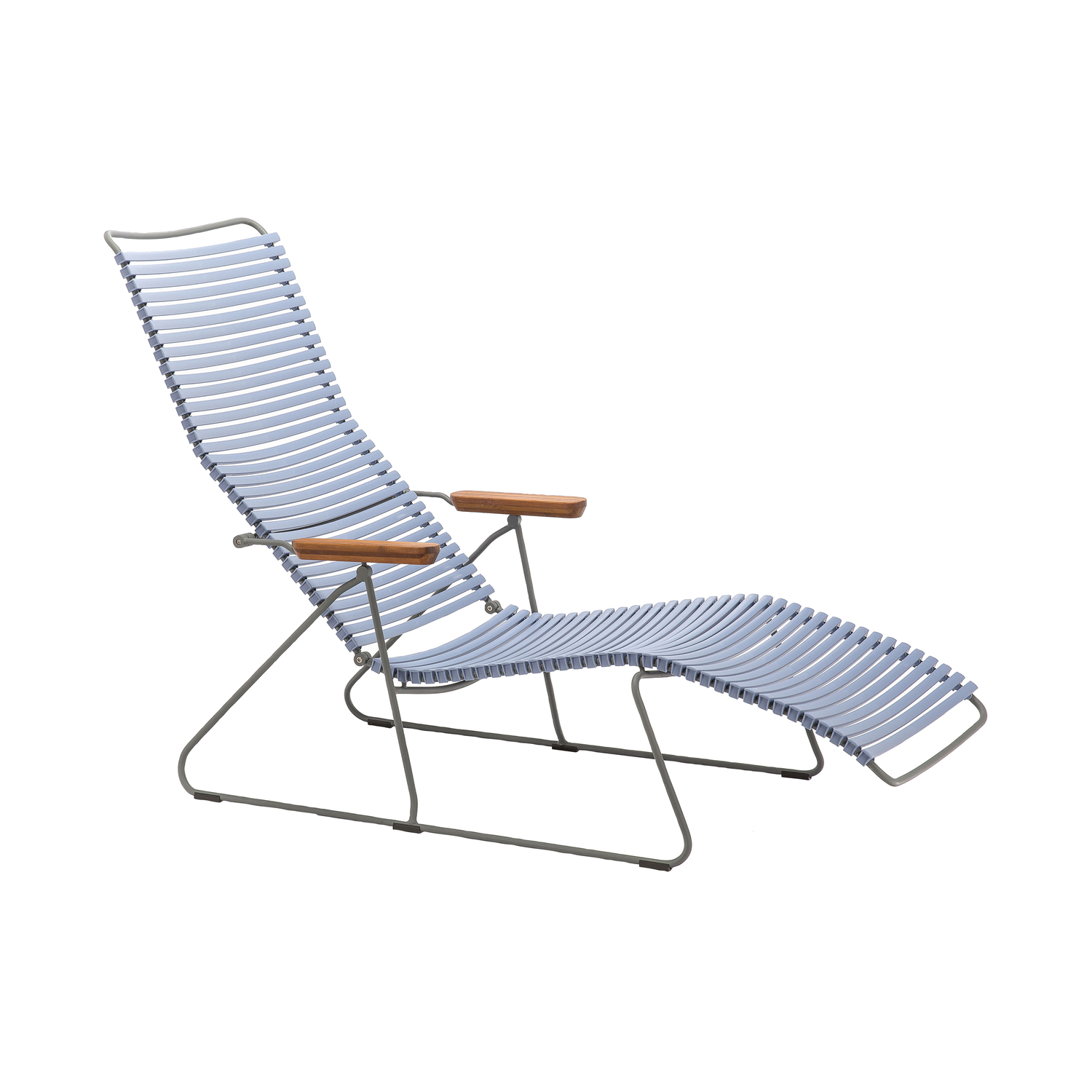 Houe Blue - Reclining Deckchair Click - Bamboo - Designer Henrik Pedersen