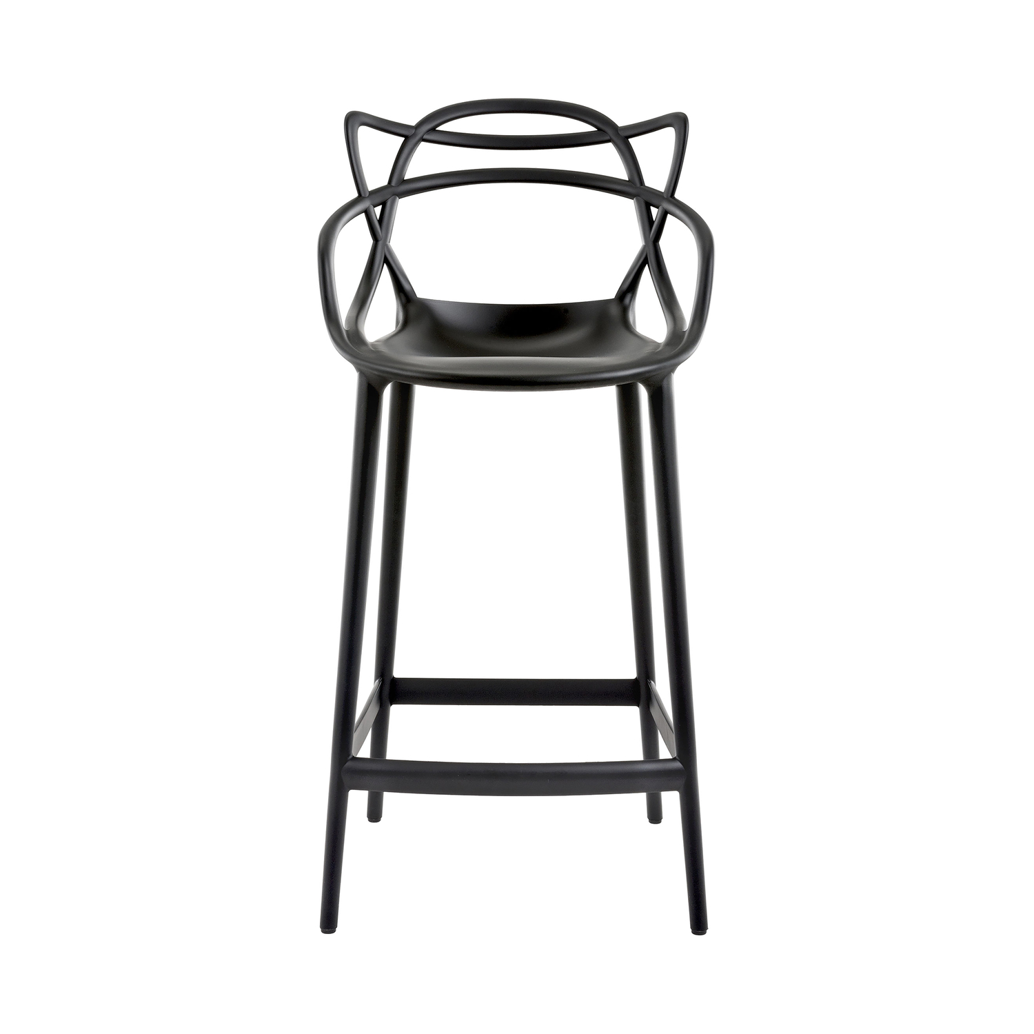 Kartell Black - Bar Chair Masters - Recycled Thermoplastic Technopolymer - Designer Philippe Starck With Eugeni Quitllet