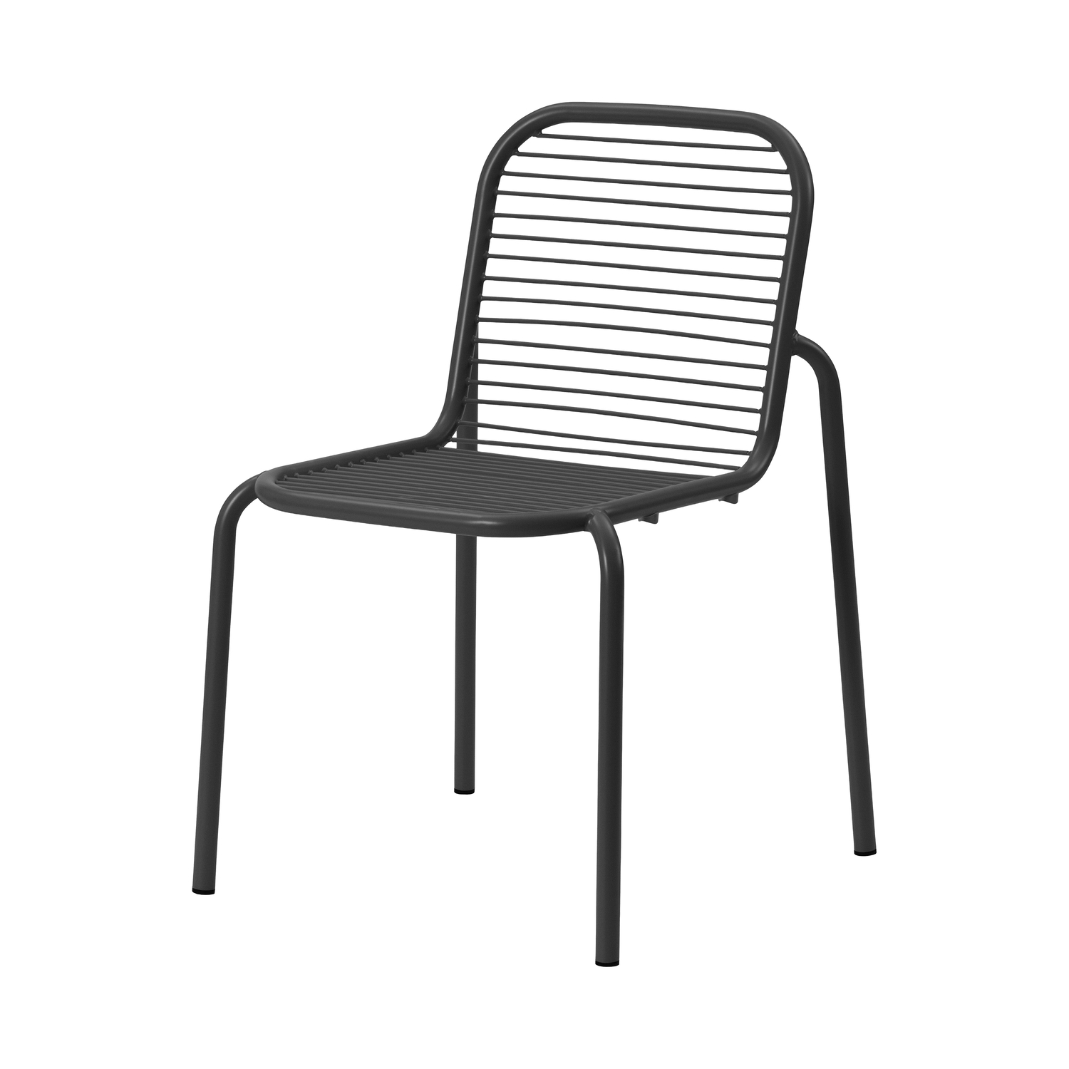 Normann Copenhagen Black - Stacking Chair Vig - Powder Coated Steel - Designer Simon Legald
