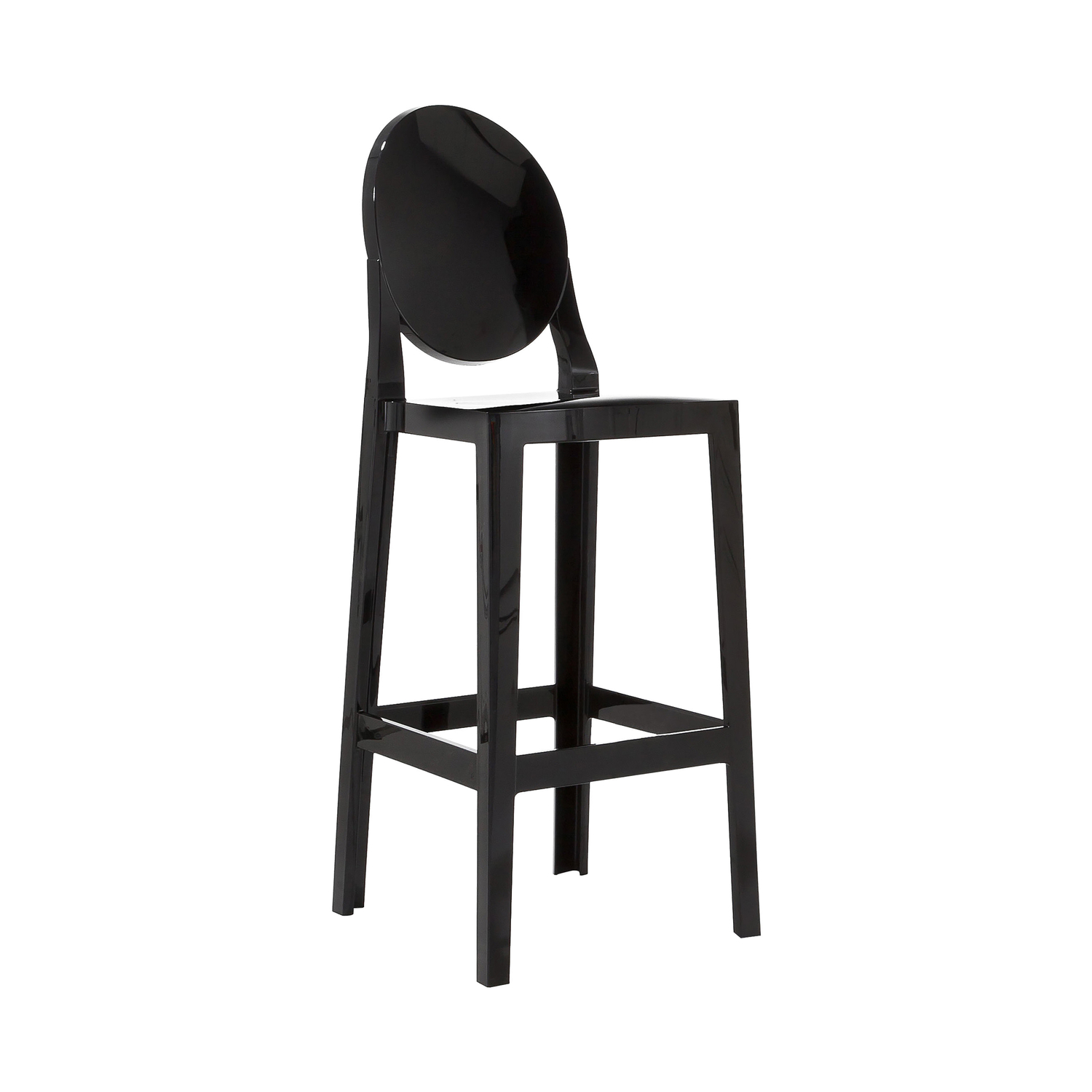 Kartell Black - Bar Chair Ghost - Polycarbonate - Designer Philippe Starck