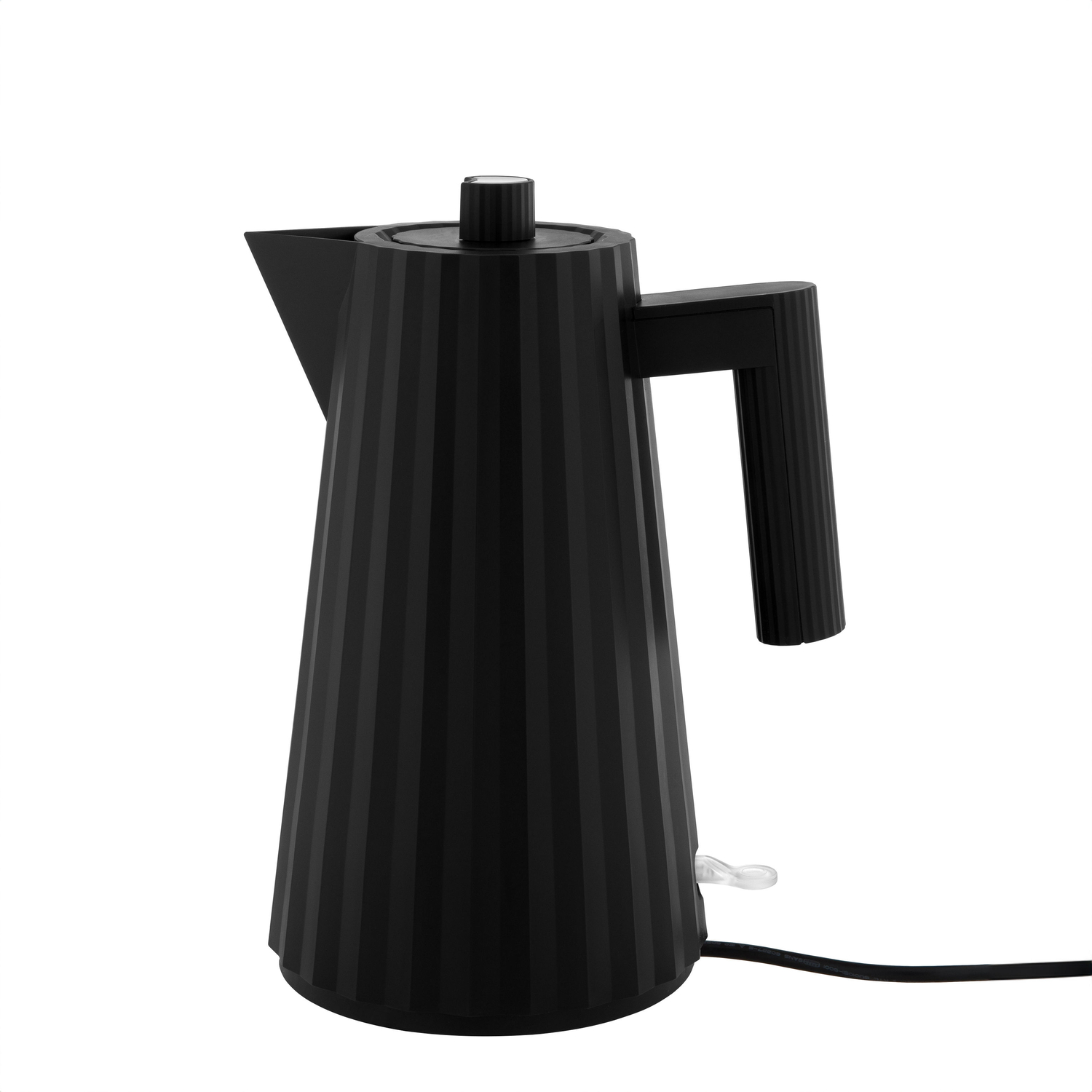 Alessi Black - Electric Kettle Plissé Uk - Thermoplastic Resin - Designer Michele De Lucchi