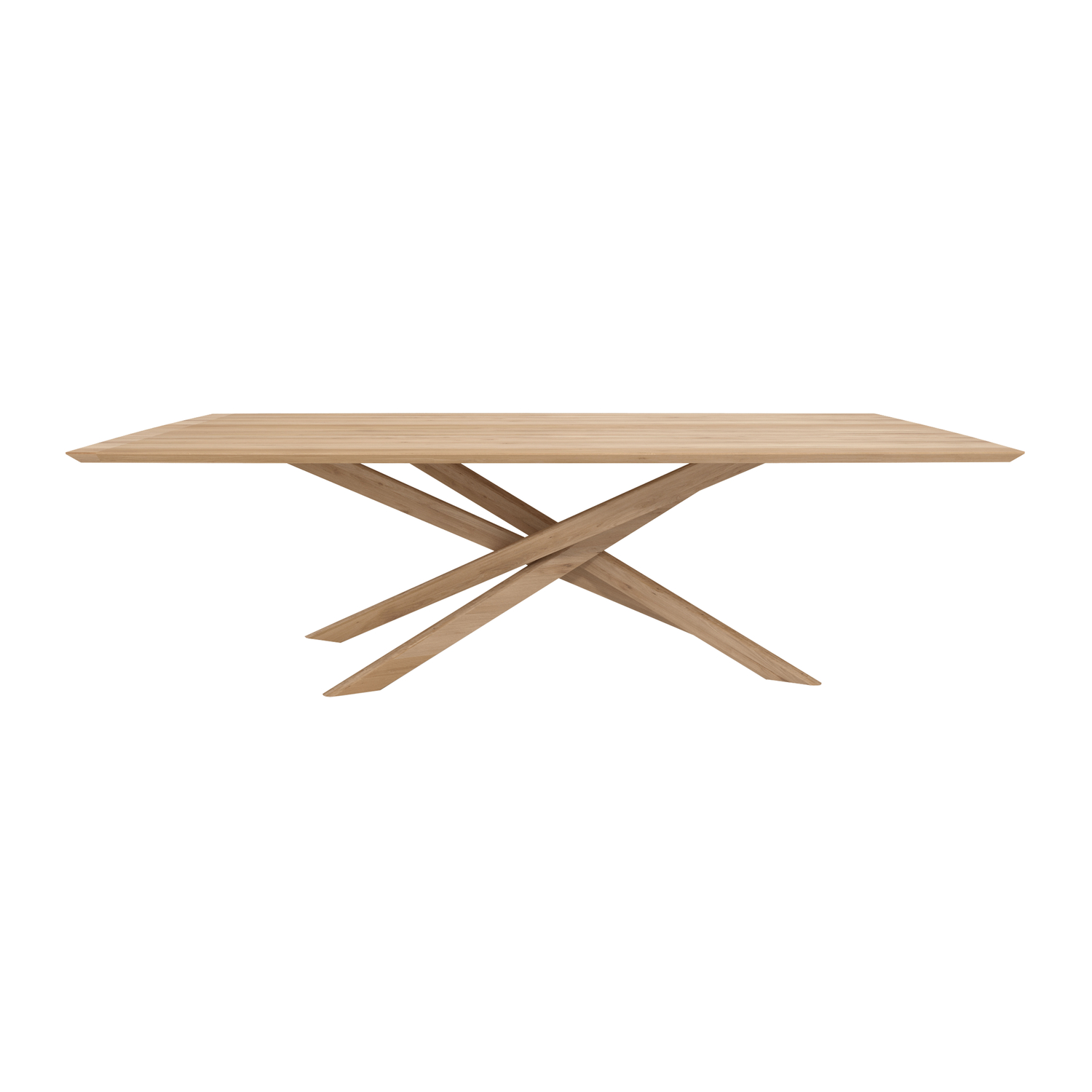 Ethnicraft - Rectangular Table Mikado - Natural Wood - Solid Oak - Designer Alain Van Havre