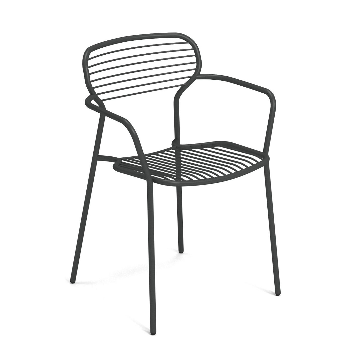 Emu Light - Stackable Armchair Apero - Metal - Varnished Steel - Designer Martin Drechsel