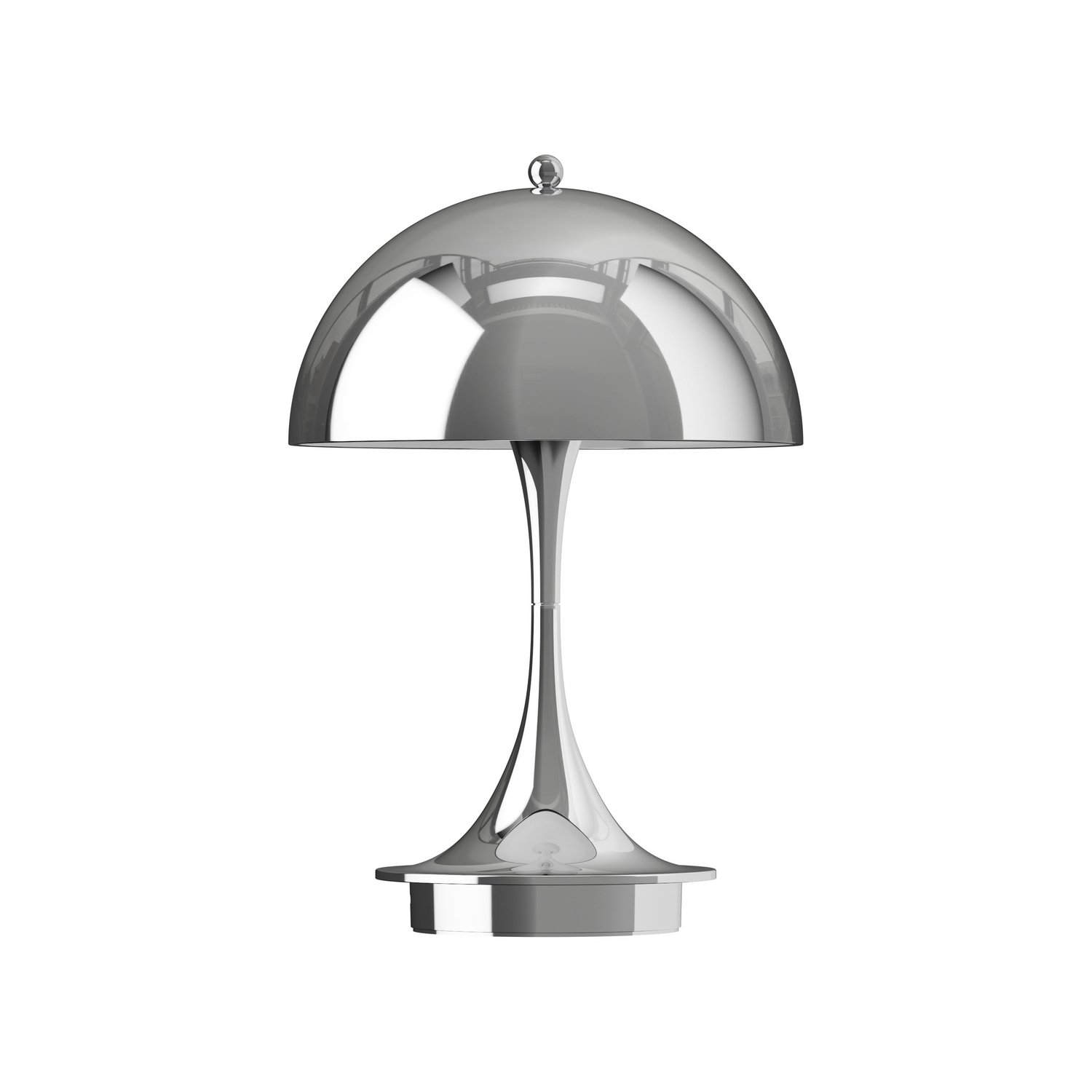 Louis Poulsen Silver - Wireless Rechargeable Lamp Panthella - Polycarbonate - Designer Verner Panton