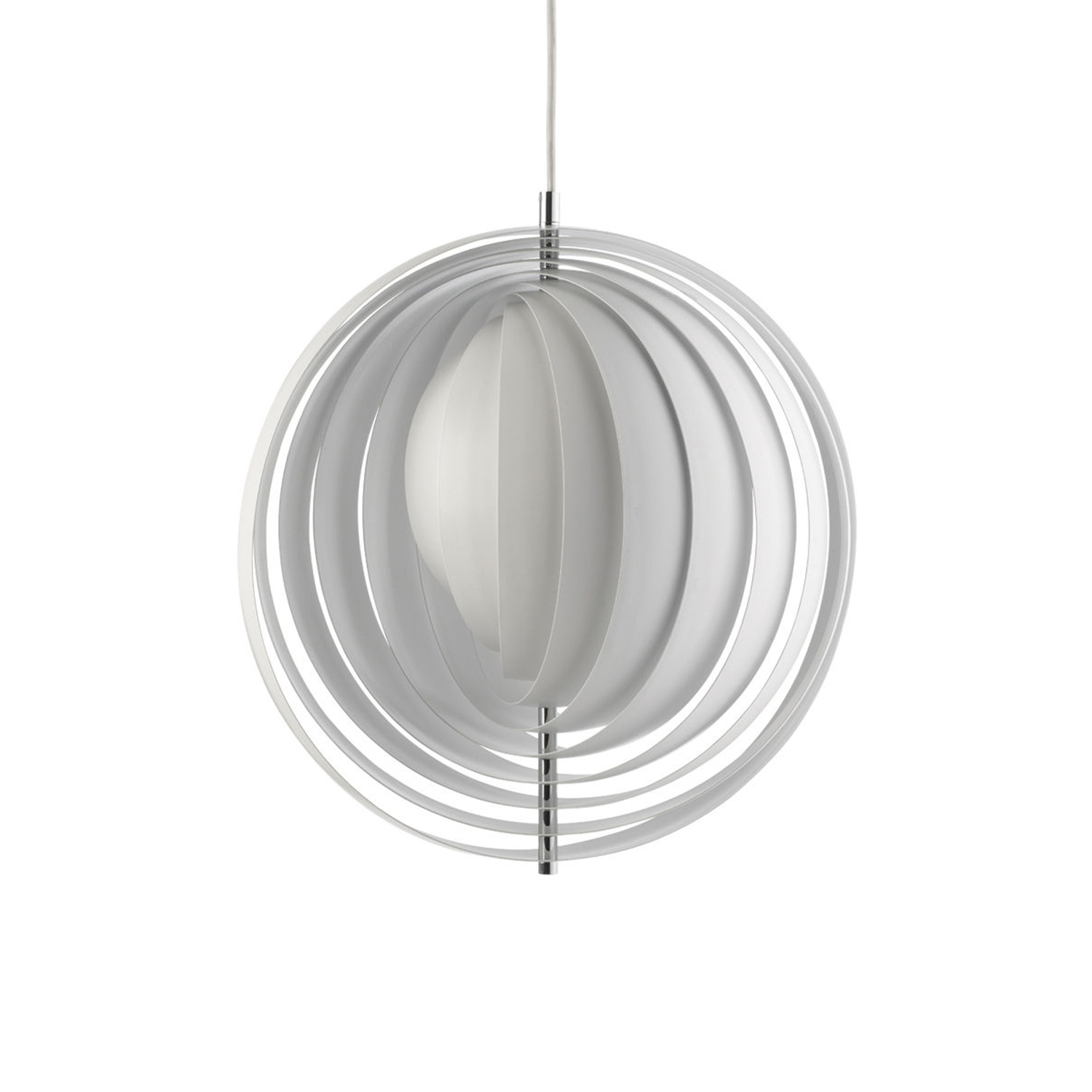 Verpan White - Pendant Moon - Painted Metal - Designer Verner Panton