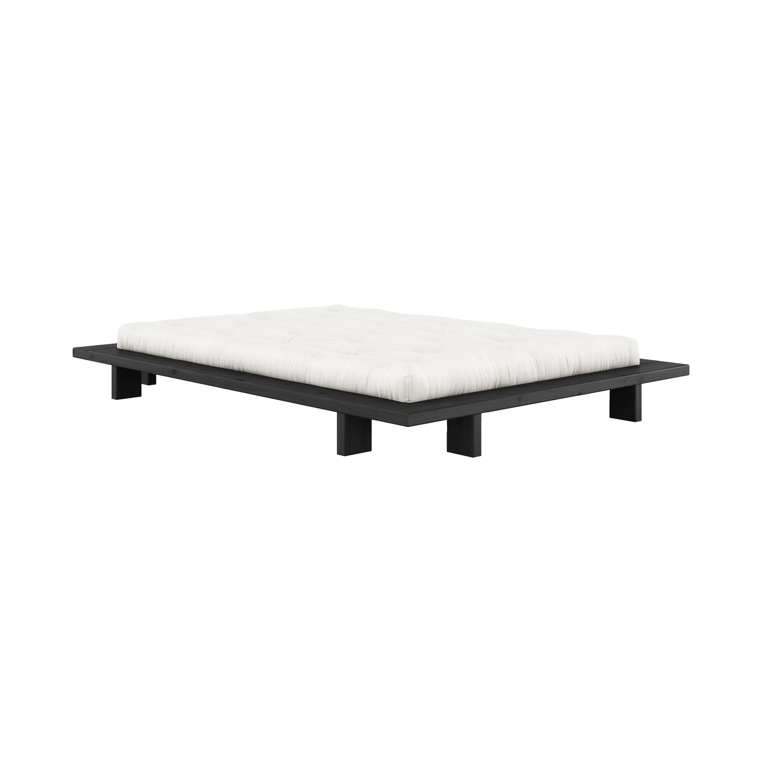 KARUP - Letto matrimoniale Japan - Nero - Pino massello laccato certificato FSC