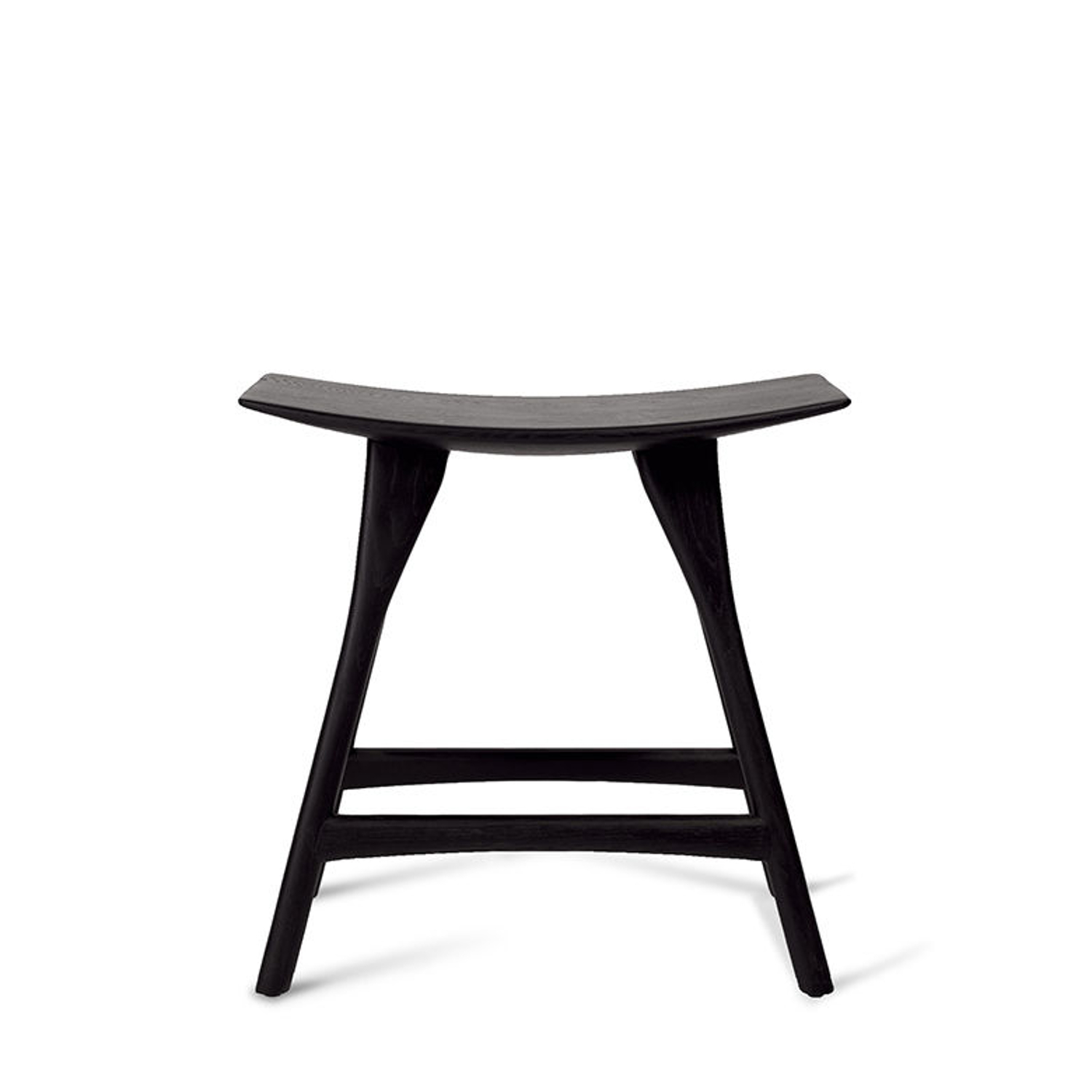 Ethnicraft Black/Grain/Green - Stool Osso - Solid Oak - Designer &