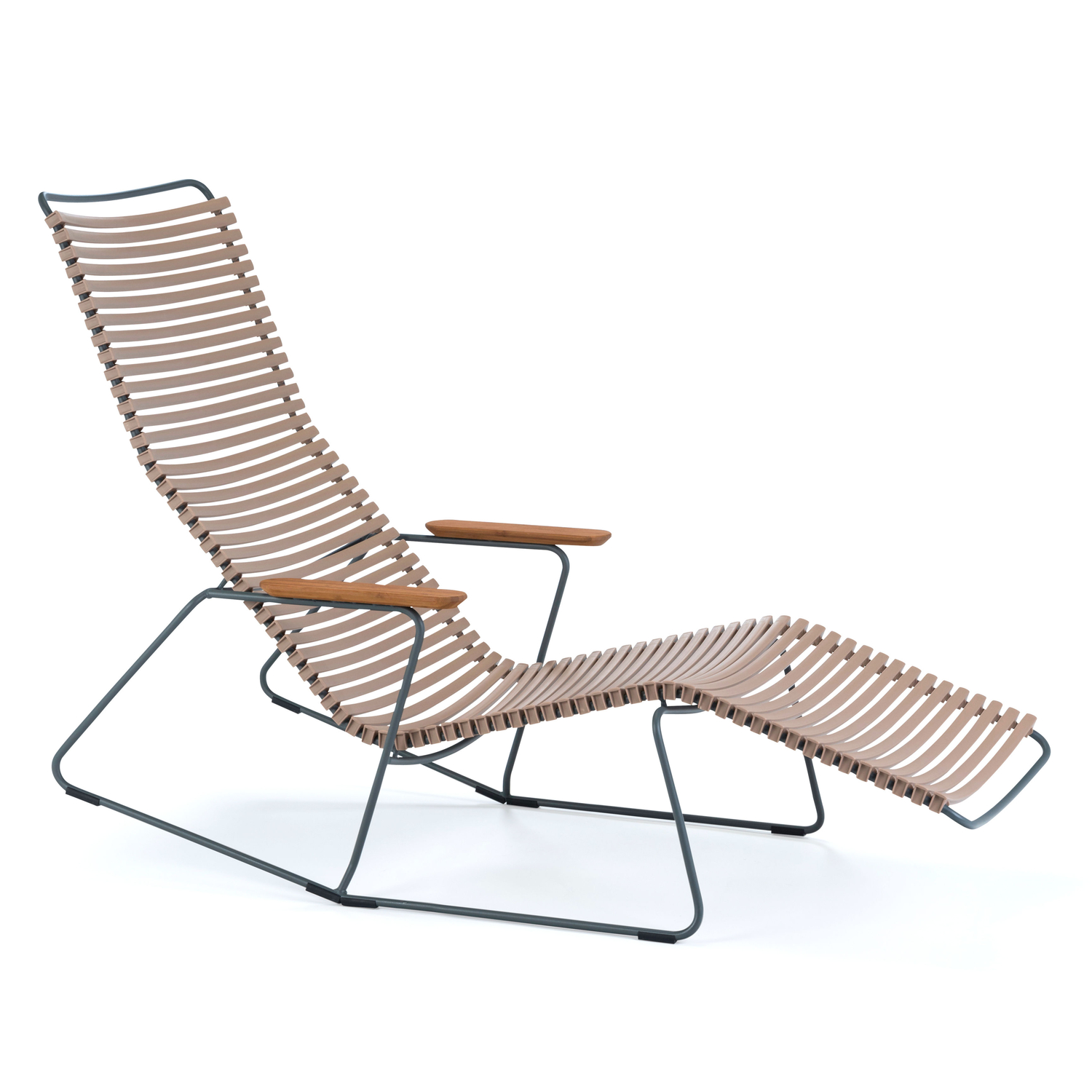 Houe Beige - Reclining Deckchair Click - Bamboo - Designer Henrik Pedersen 32Cm
