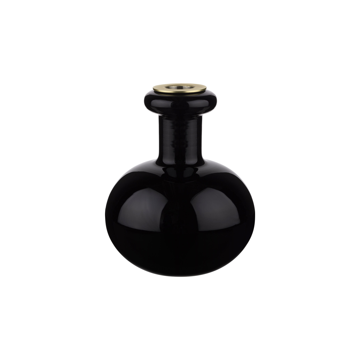 Marimekko Black - Candle Stick Bougeoirs - Mouth Blown Glass - Designer Carina Seth-Andersson