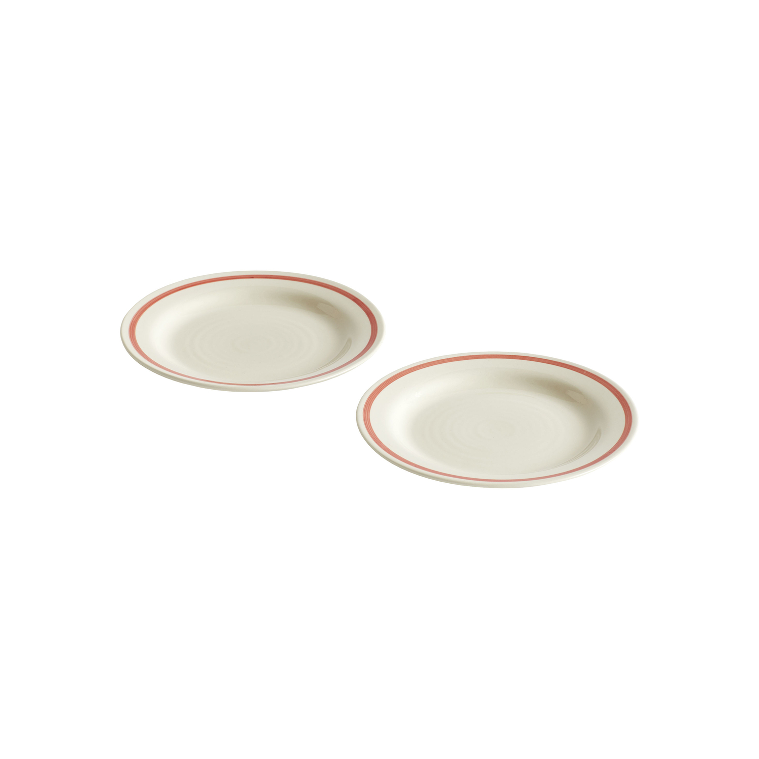 Hay - Dessert Plate Sobremesa - Red - Enamelled Sandstone - Designer Laila Gohar
