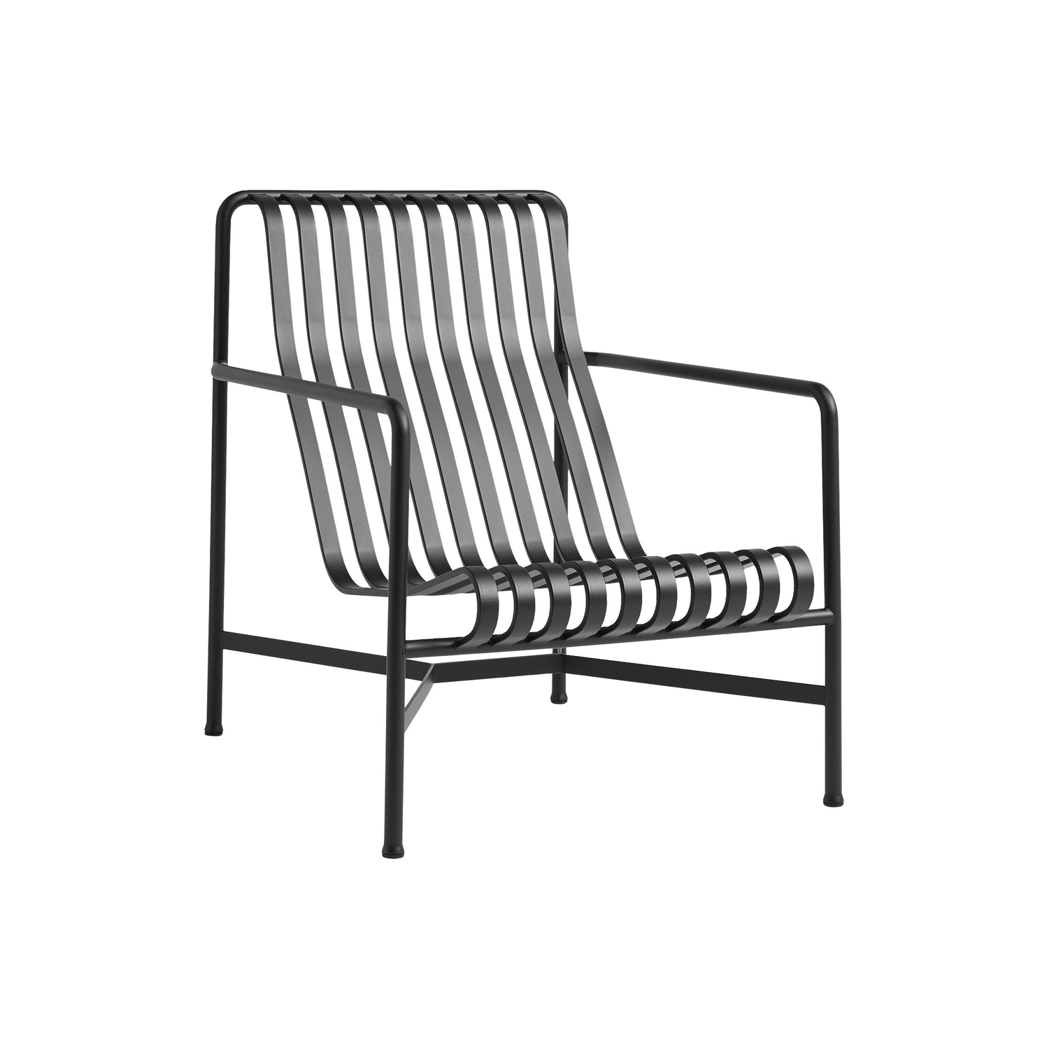 Hay Black - Low Armchair Palissade - Epoxy Paint - Designer Ronan & Erwan Bouroullec