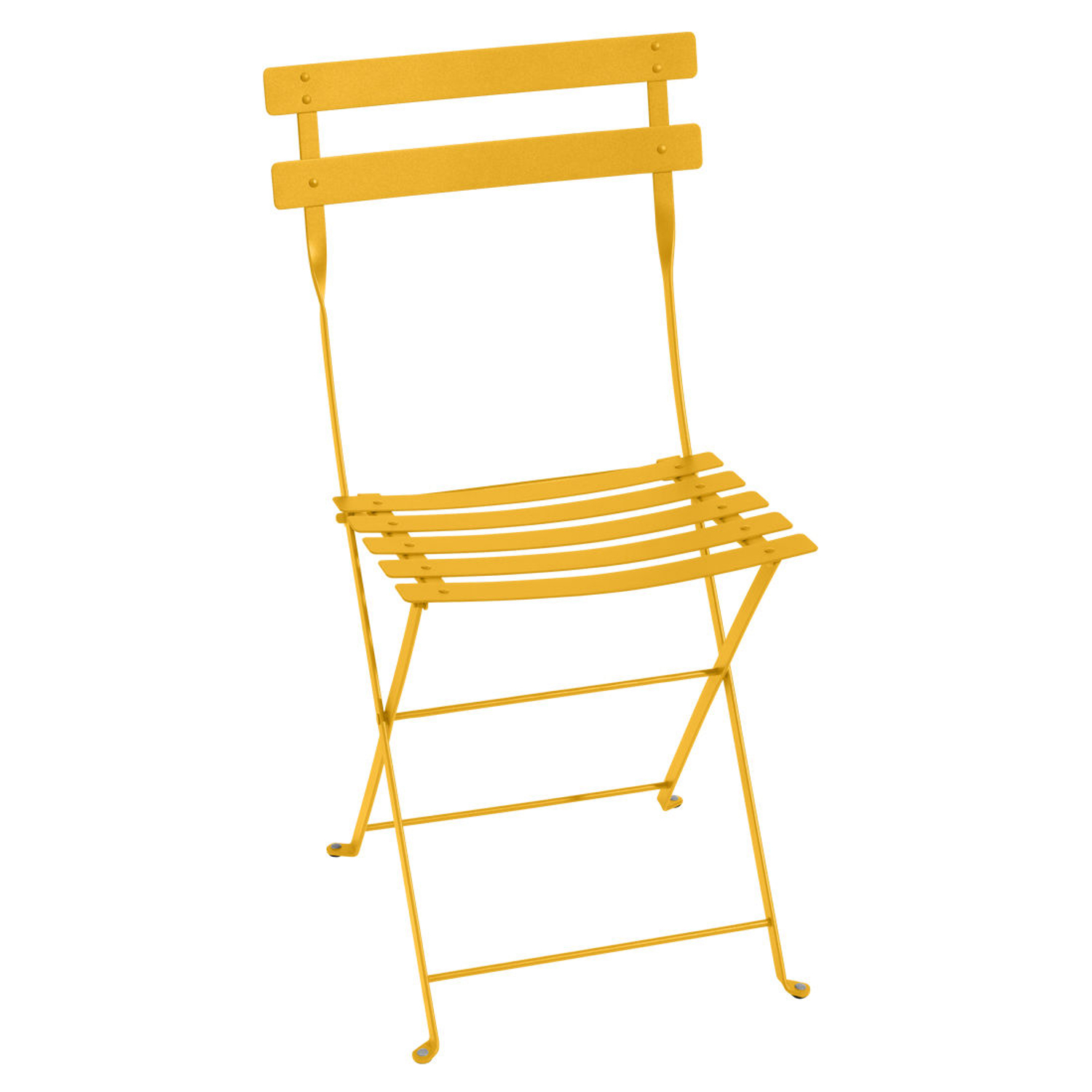 Fermob Yellow - Folding Chair Bistro - Lacquered Steel - Designer Studio