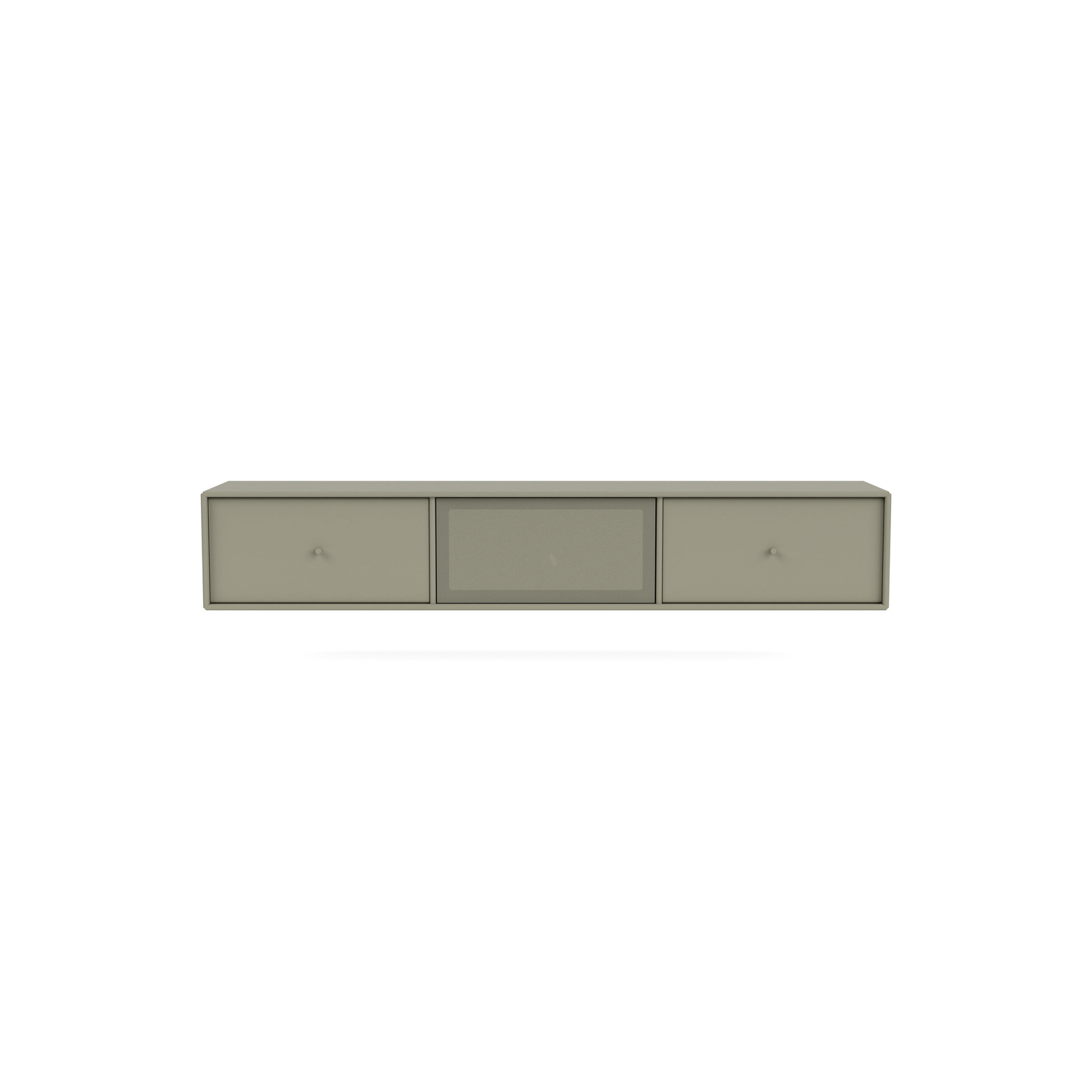 MONTANA - Wall-mounted TV unit Meuble TV - Grey - Perforated steel - Designer Peter J. Lassen