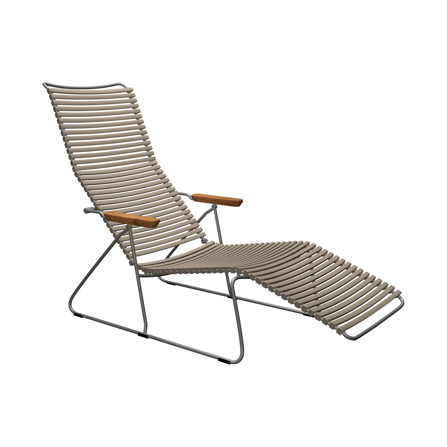 Houe Beige - Reclining Deckchair Click - Powder Coated Steel - Designer Henrik Pedersen