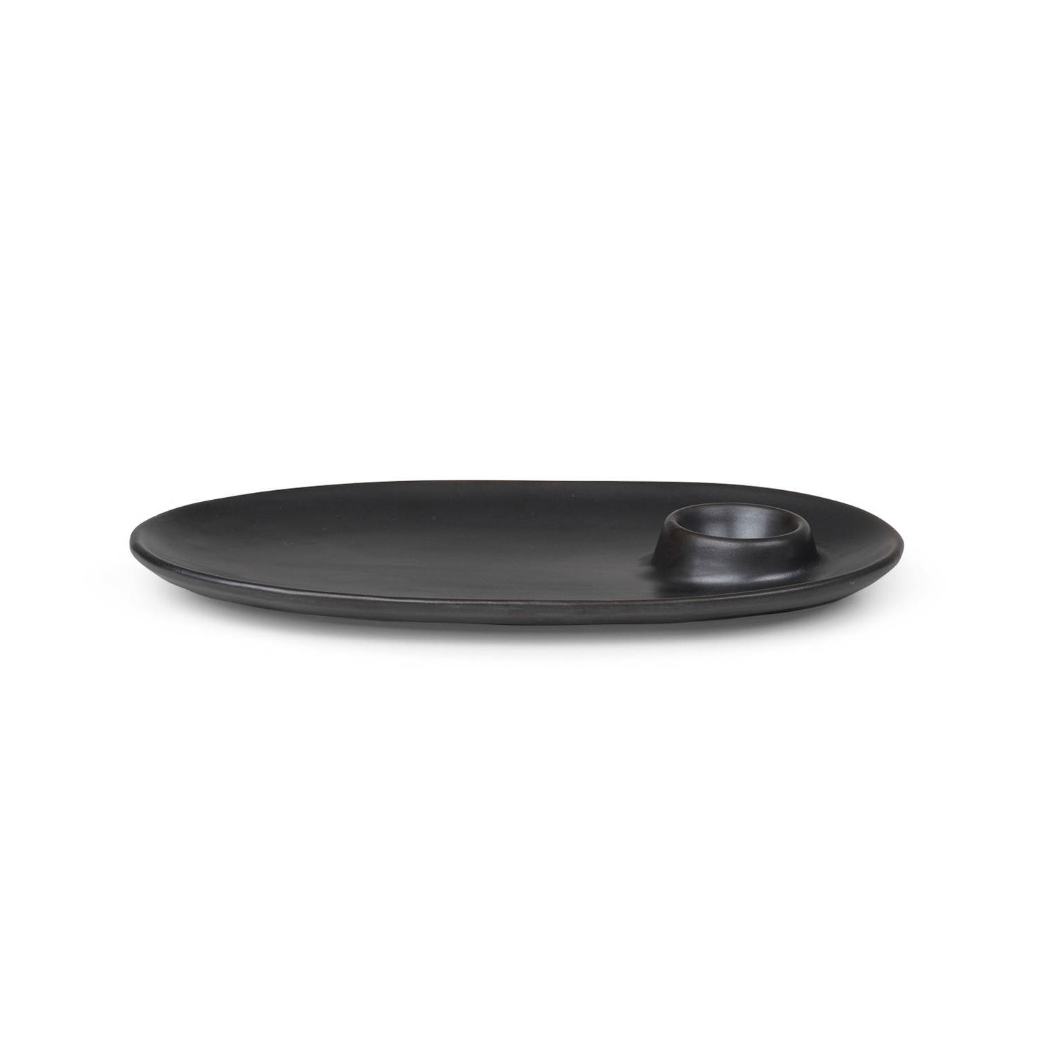 Ferm Living Black - Plate Flow - Enamelled China - Designer Trine Andersen