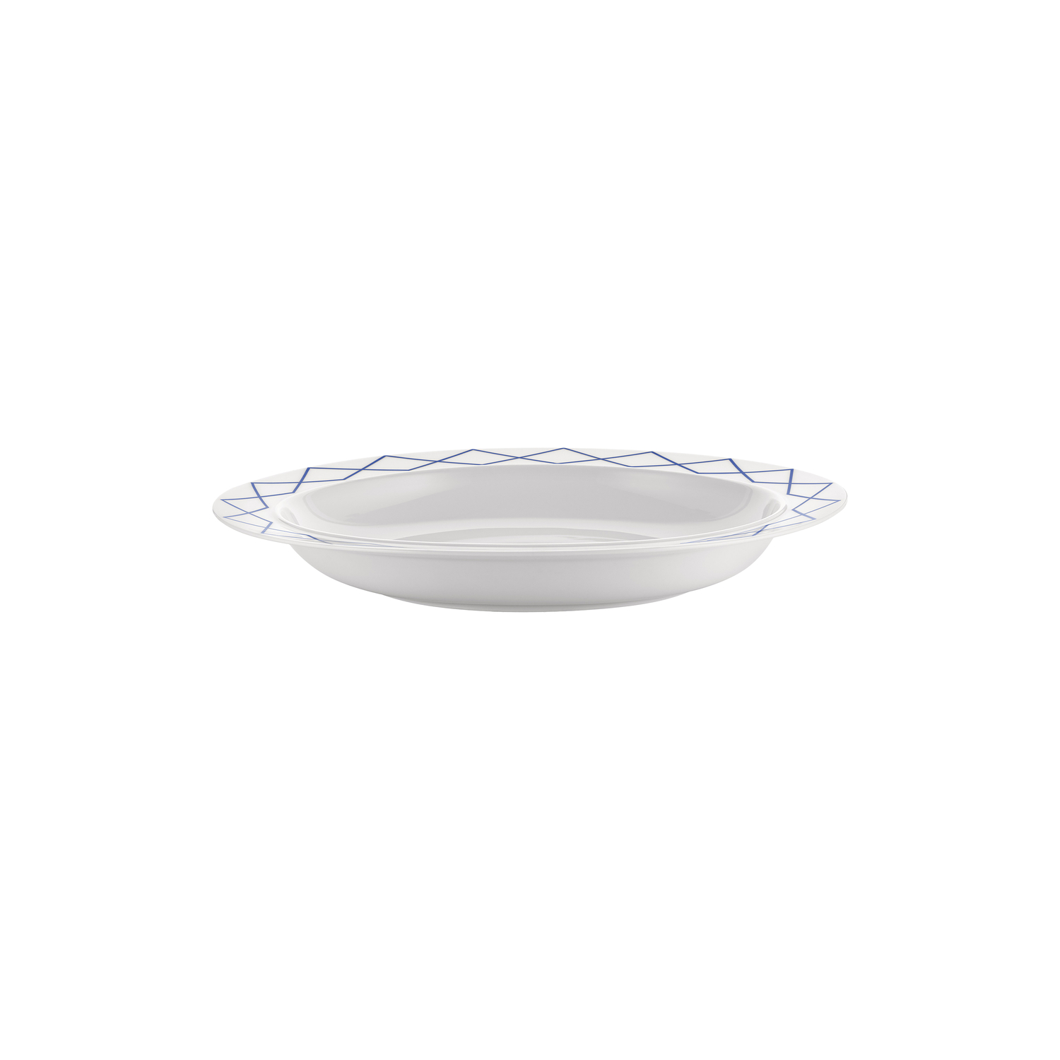 Alessi - Plat de service La Bella Tavola - Bleu - Porcelaine fine - Designer Ettore Sottsass Alessi - Plat de service La Bella Tavola - Bleu - Porcelaine fine - Designer Ettore Sottsass
