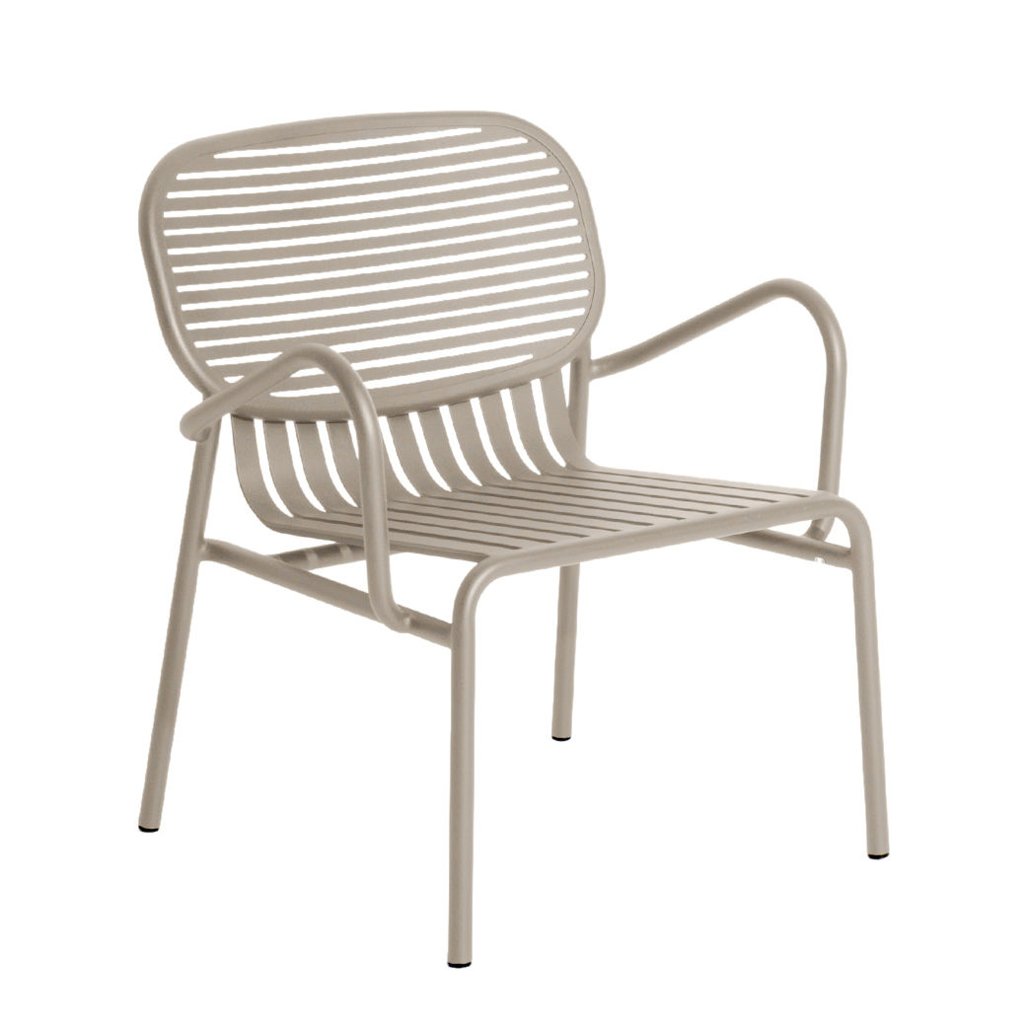 Petite Friture Beige - Stackable Low Armchair Week-End - Powder Coated Epoxy Aluminium - Designer Studio Brichetziegler