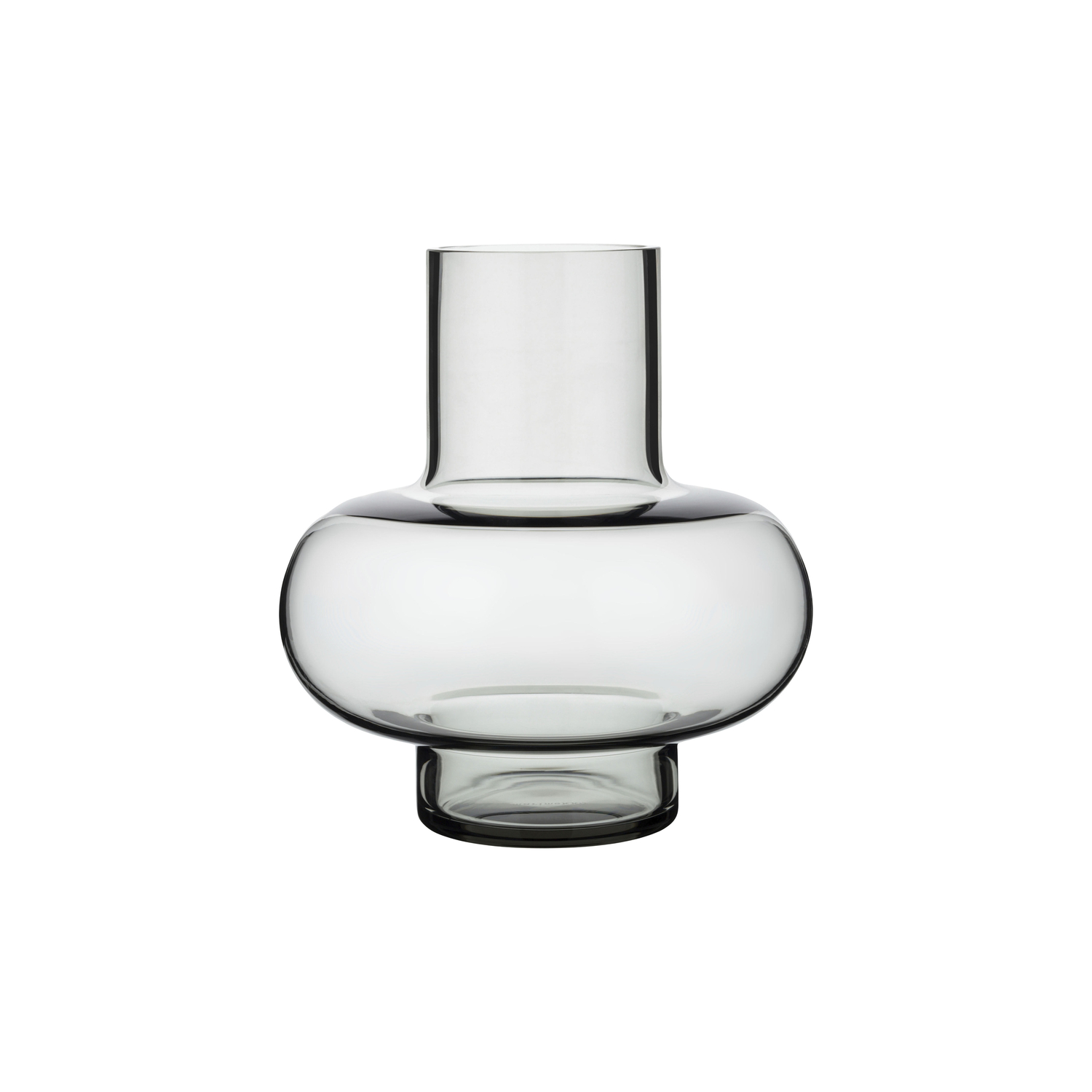 Marimekko Grey - Vase Vases - Mouth Blown Glass - Designer Carina Seth-Andersson