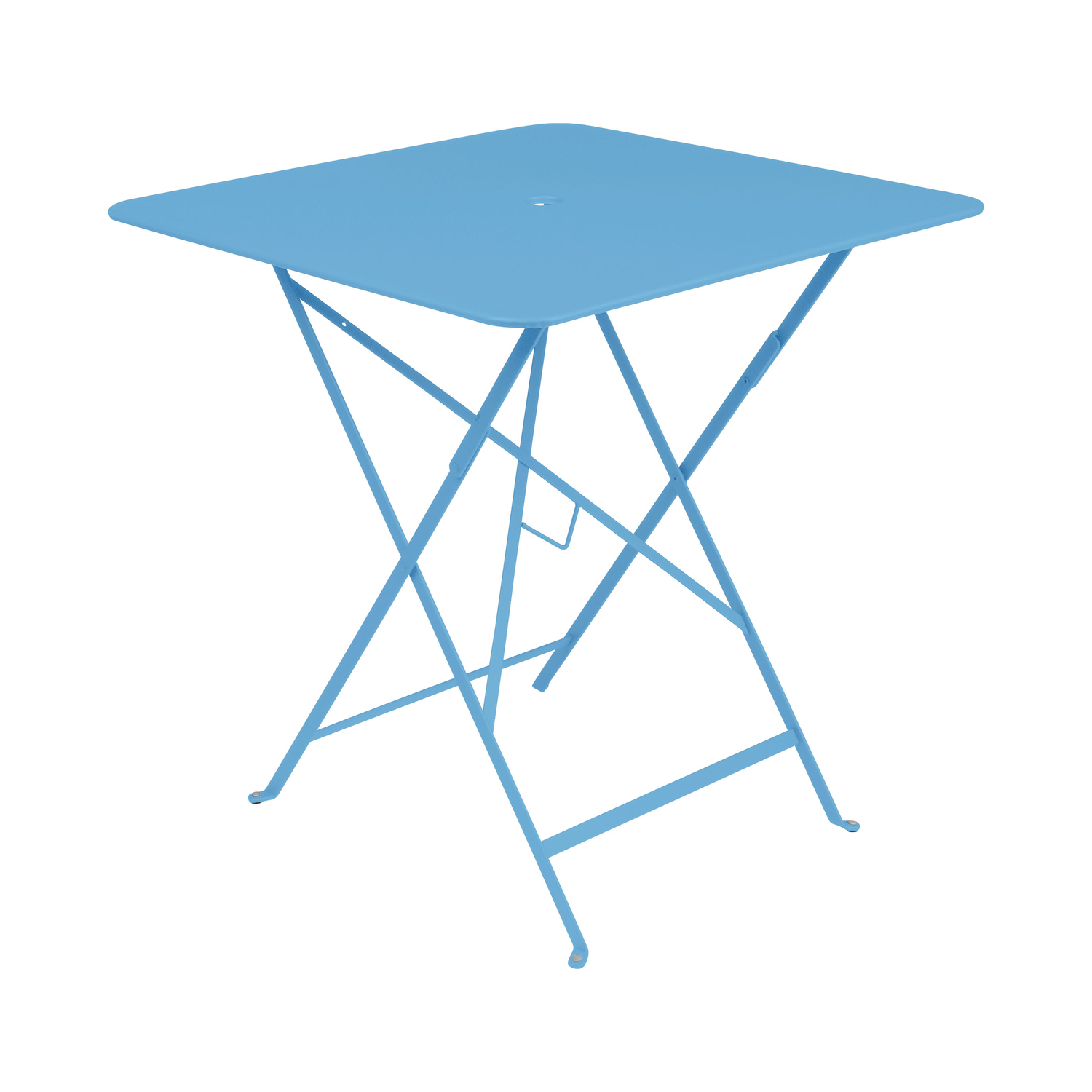 Fermob Blue - Square Table Bistro - Lacquered Steel - Designer Studio