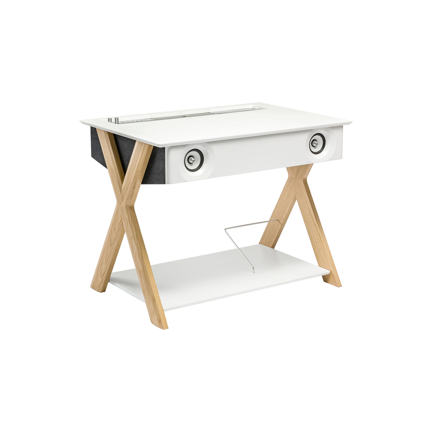 La Boîte Concept - Enceinte Haute fidélité Enceinte - Bois naturel - Tissu enduit - Designer Samuel Accoceberry