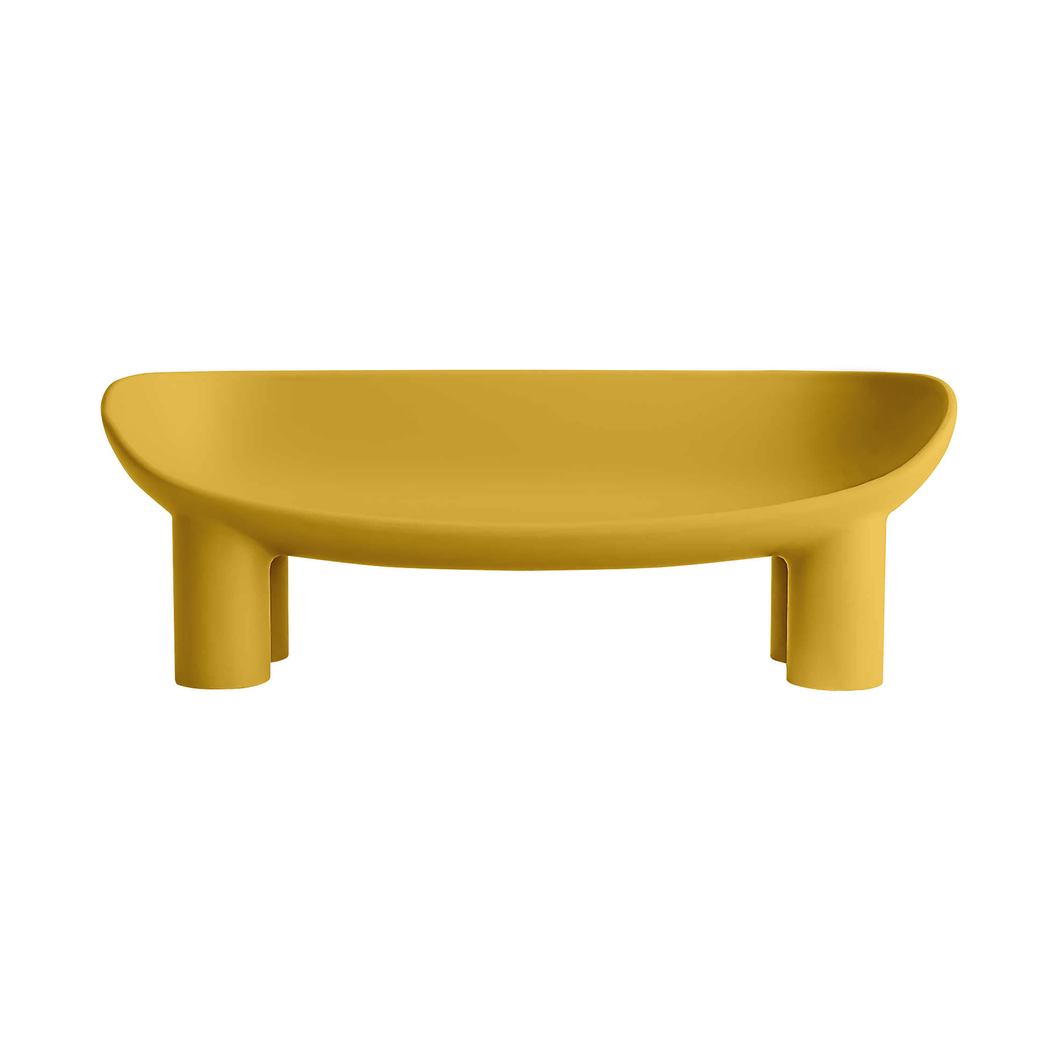 Driade Yellow - 2-Seater Outdoor Sofa Roly Poly - Polythene - Designer Faye Toogood