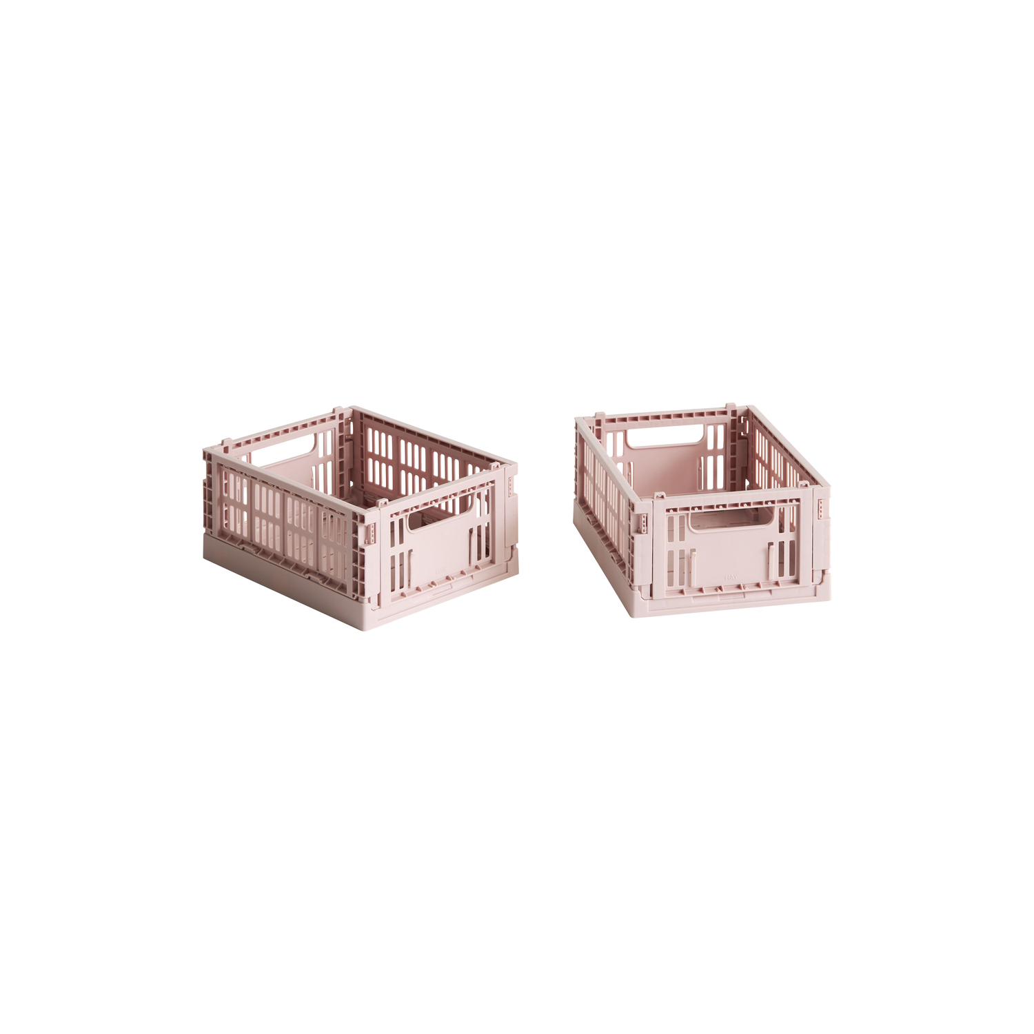 Hay Beige - Set Of 2 Baskets Colour Crate - Recycled Polypropylene - Designer Studio