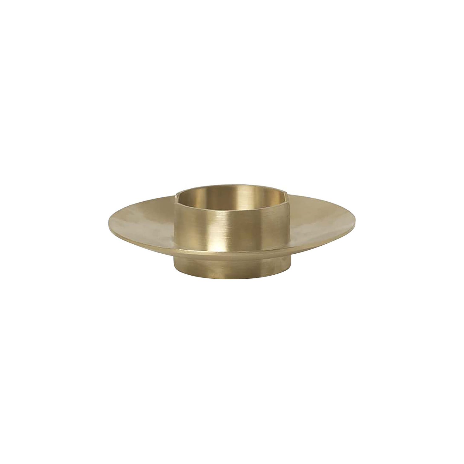 Ferm Living Gold - Candle Stick Block - Metal - Brushed Brass - Designer Trine Andersen