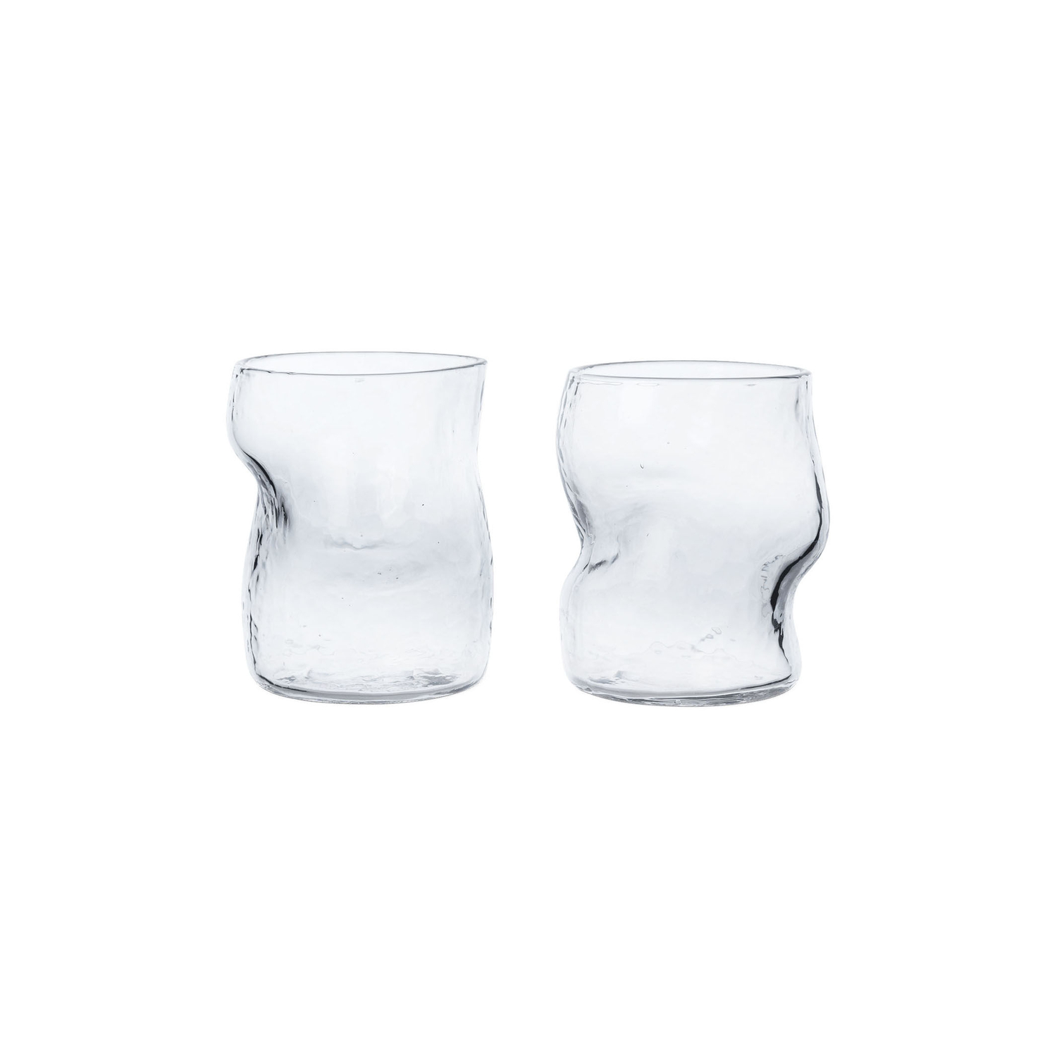 Ferm Living - Set di 2 Dimple - Trasparente - Sughero - Designer Trine Andersen