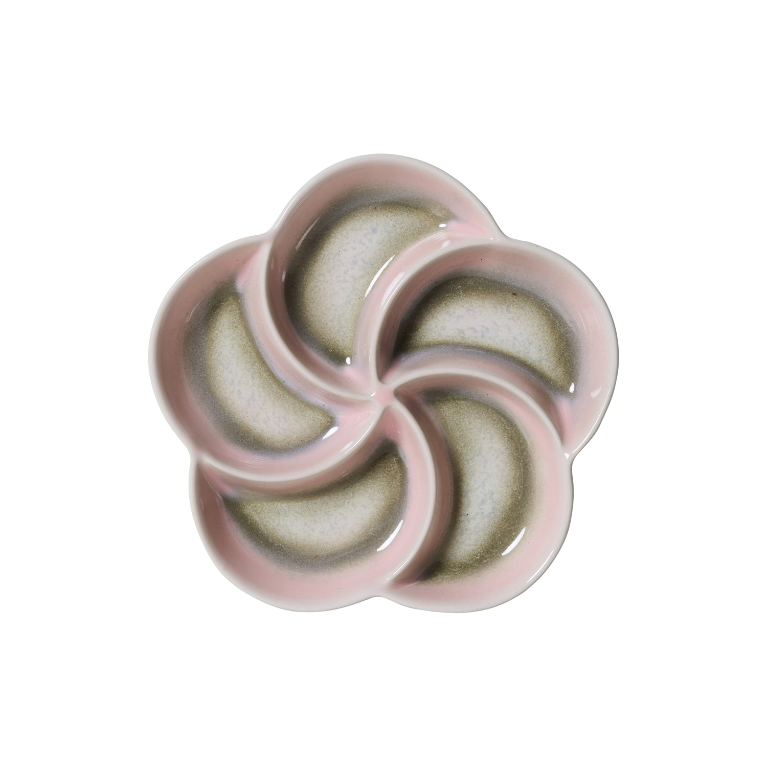 Hk Living Rose - Assiette Compartimentée 70S Ceramics - Grès Émaillé
