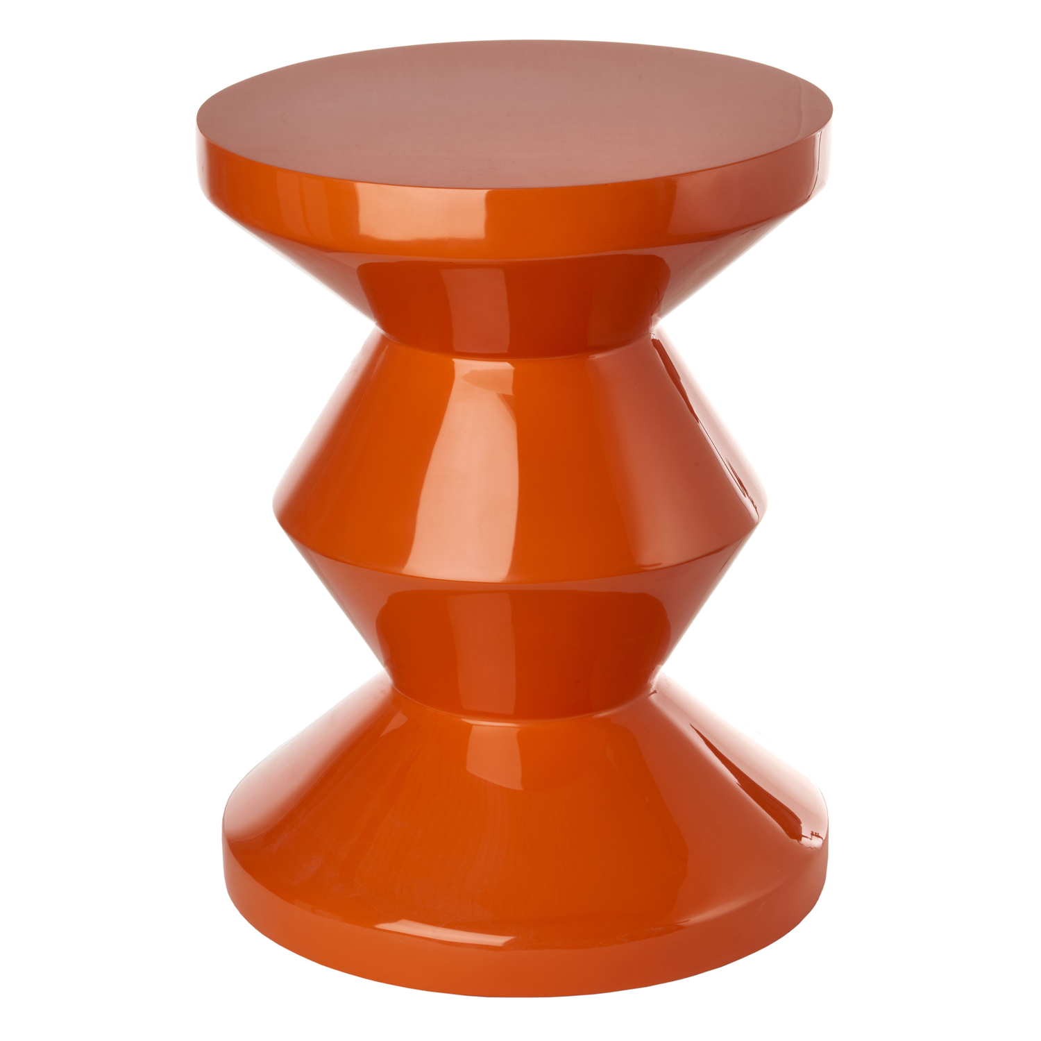 Pols Potten Orange - Stool Zig Zag - Lacquered Polyester