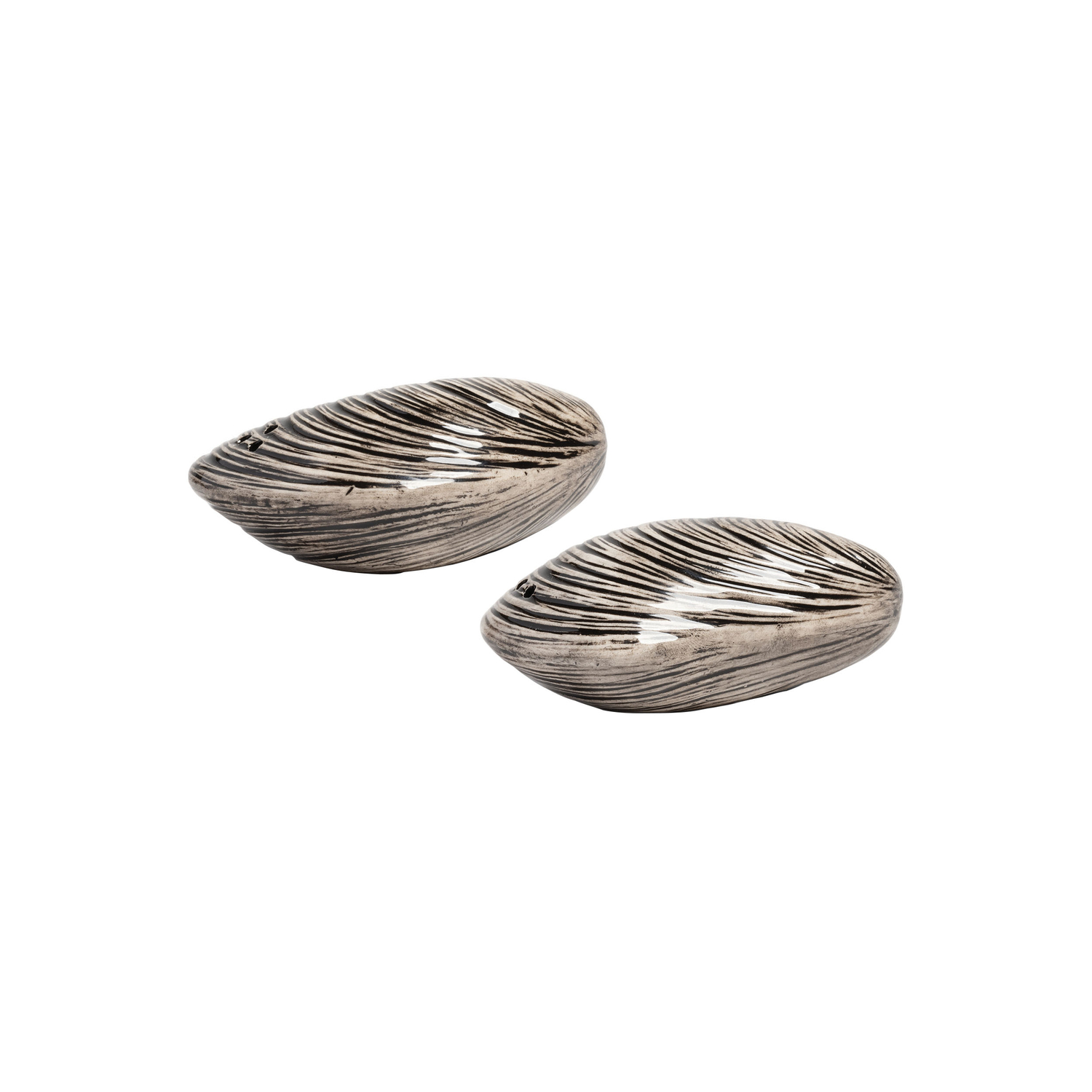 Klevering Black & - Salt And Pepper Set Marin - Dolomite Ceramic