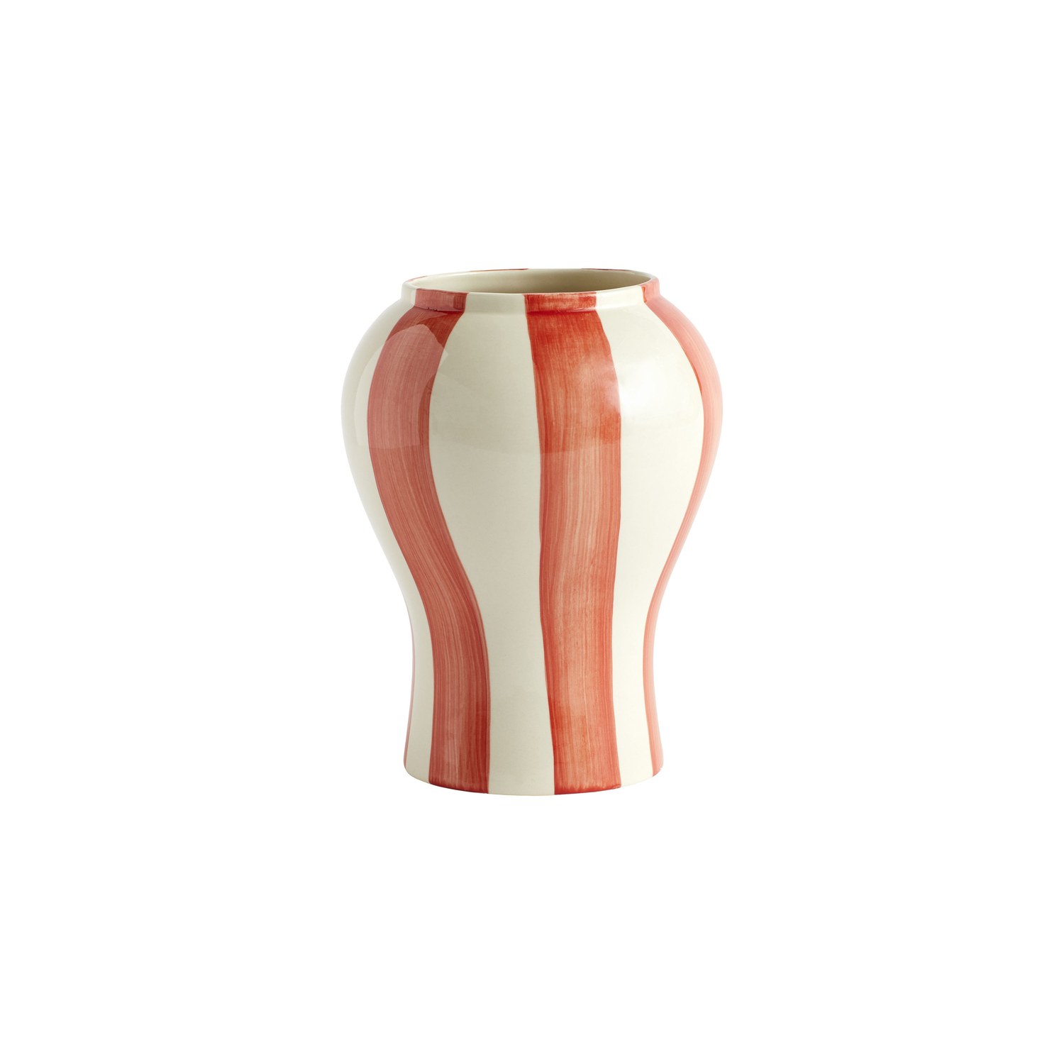 Hay Red - Vase Sobremesa - Enamelled Sandstone - Designer Laila Gohar