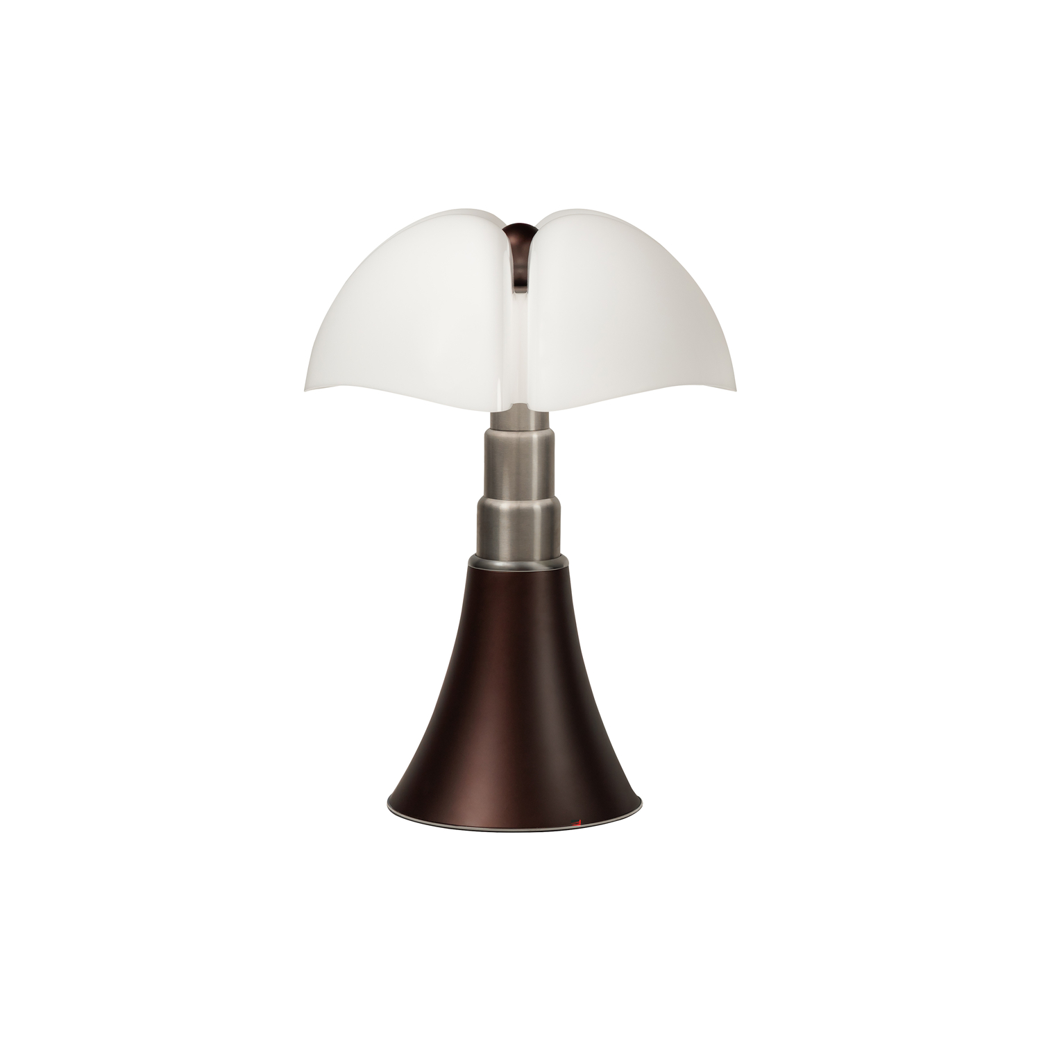 Martinelli Luce Brown - Table Lamp Pipistrello - Opal Methacrylate - Designer Gae Aulenti
