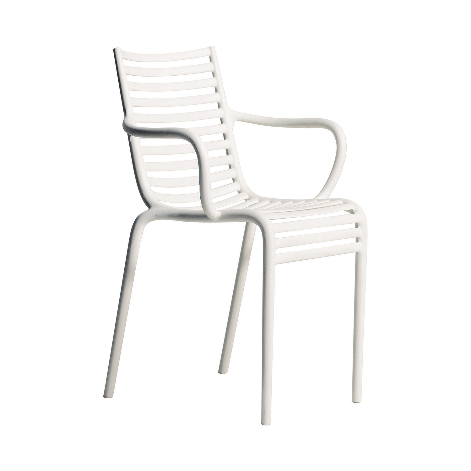 Driade White - Stackable Armchair Pip-E - Polythene - Designer Philippe Starck
