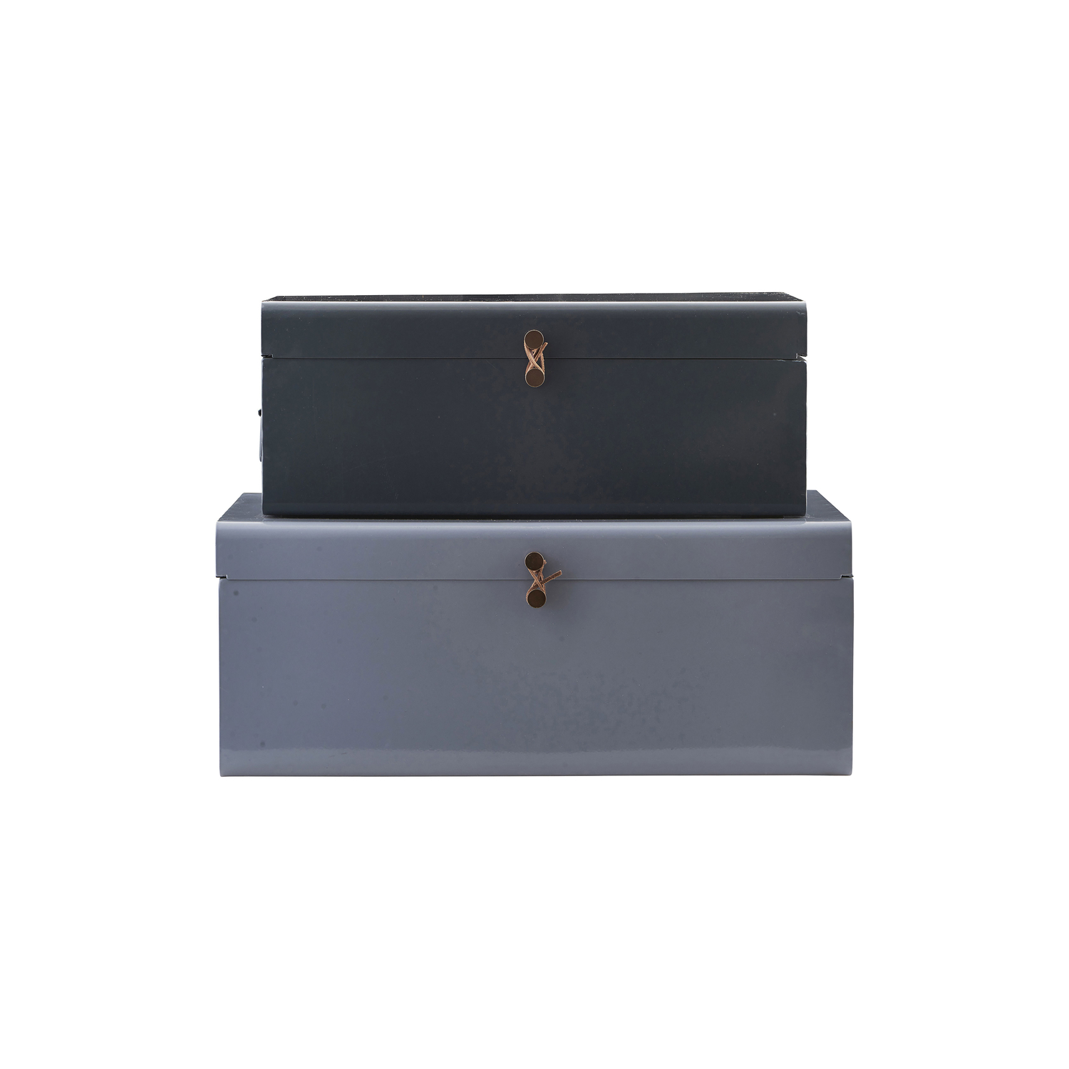 House Doctor Grey - Set Of 2 - 60 X 36 Cm Metal - Lacquered Metal