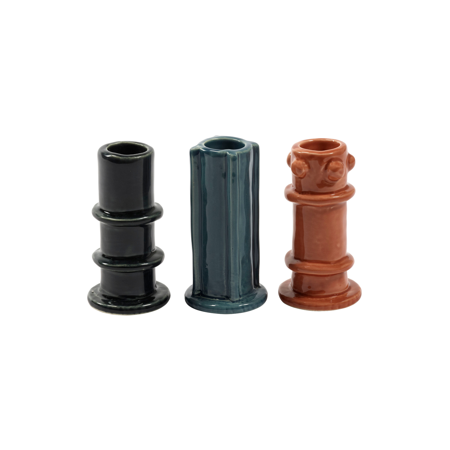 Serax Light - Set Of 3 - H 10 Cm Molly - Multicoloured - Enamelled Sandstone - Designer Marie Michielssen